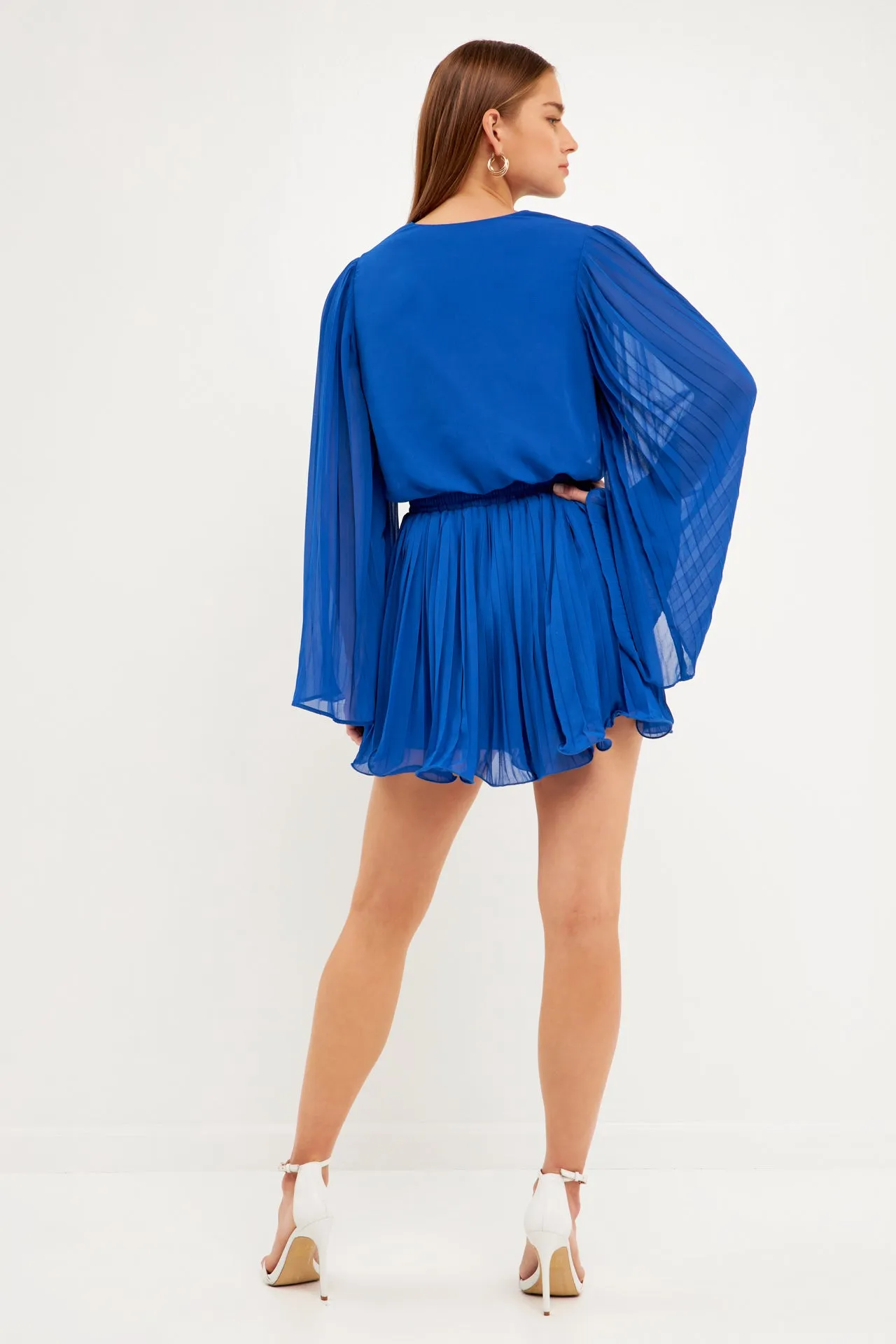 Chiffon Pleated Wrap Romper sold by Endless Rose product image thumbnail 4