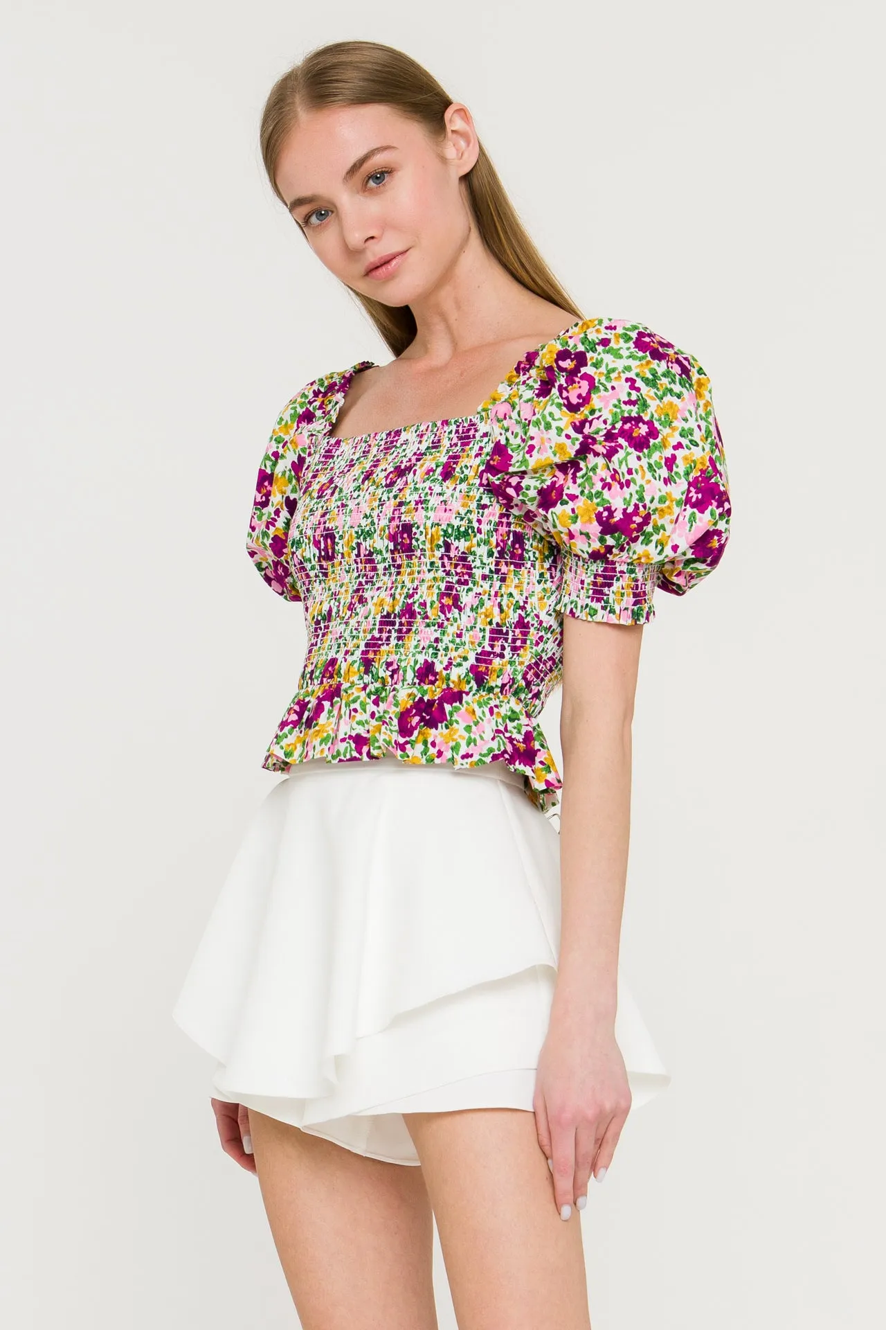 Floral Smocked Top sold by Endless Rose product image thumbnail 3
