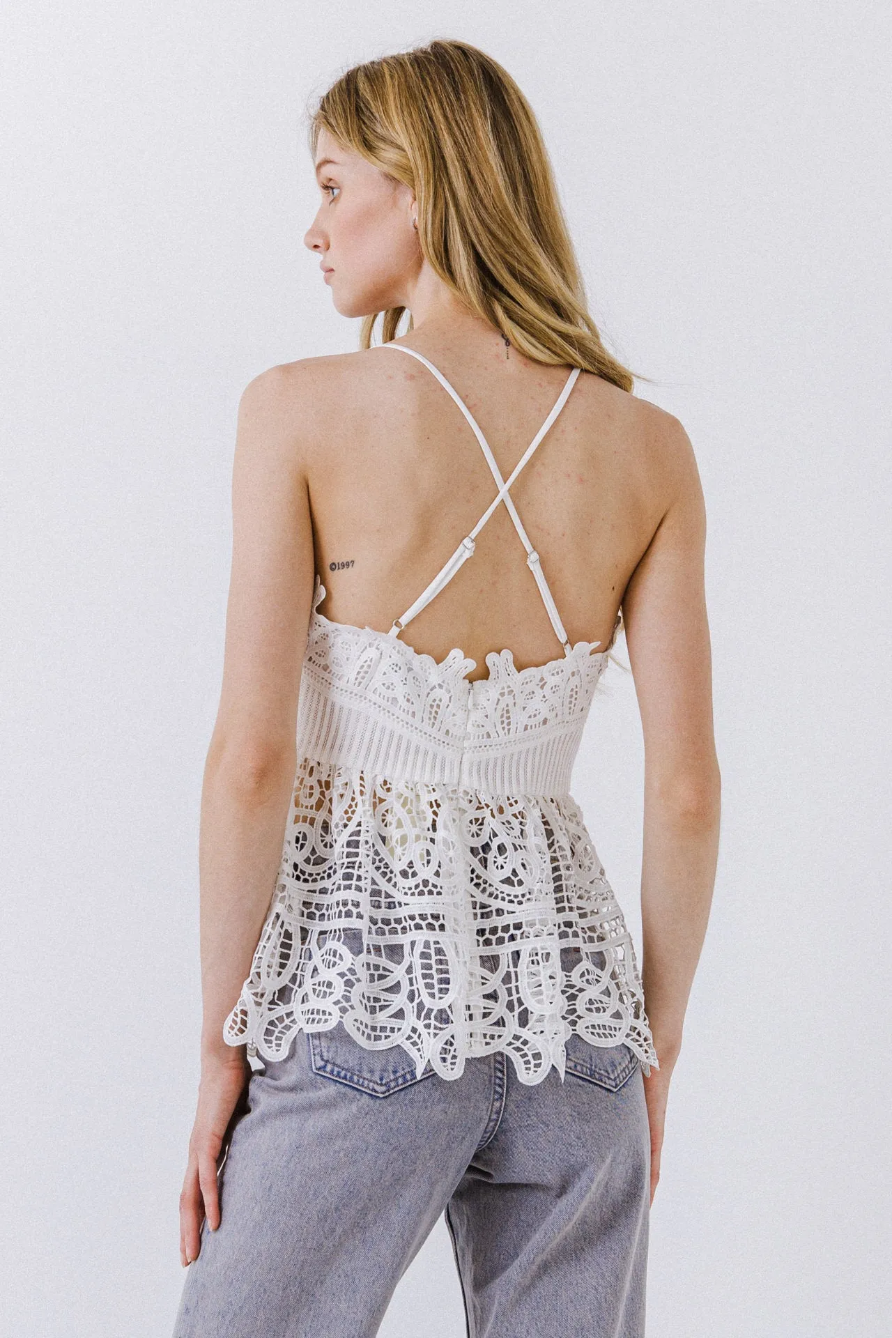 Lace Peplum Top sold by Endless Rose product image thumbnail 4