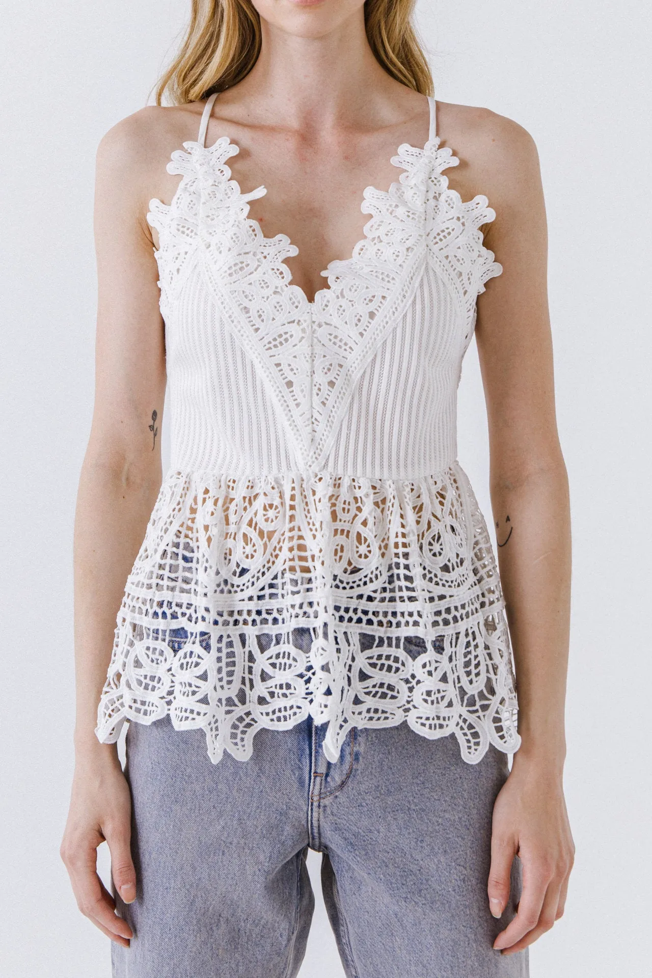 Lace Peplum Top sold by Endless Rose product image thumbnail 2