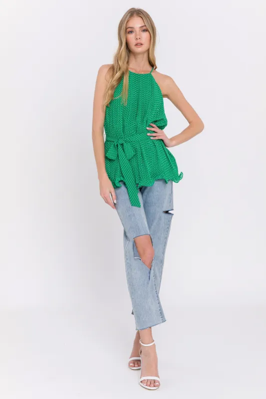 Halter Neck Pleated Top sold by Endless Rose