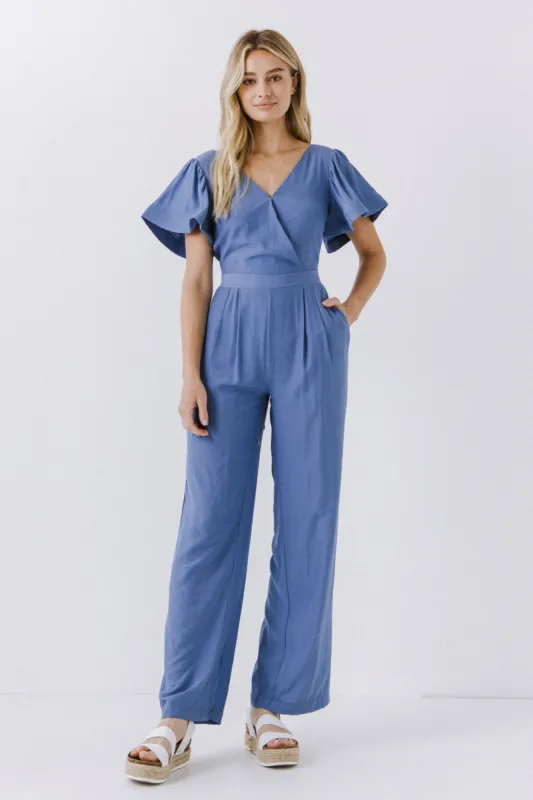Flounce Sleeve Jumpsuit sold by Endless Rose