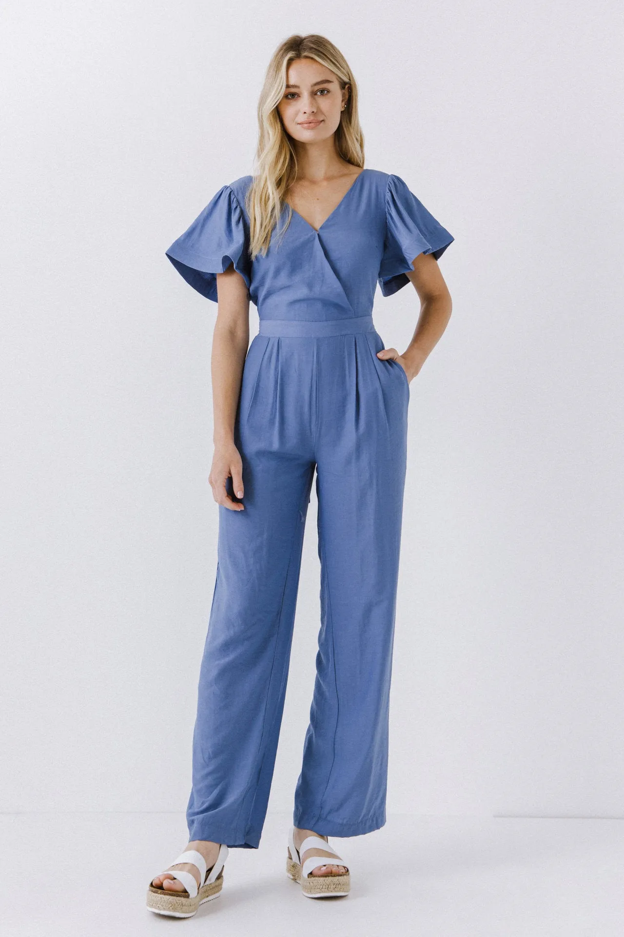 Flounce Sleeve Jumpsuit sold by Endless Rose