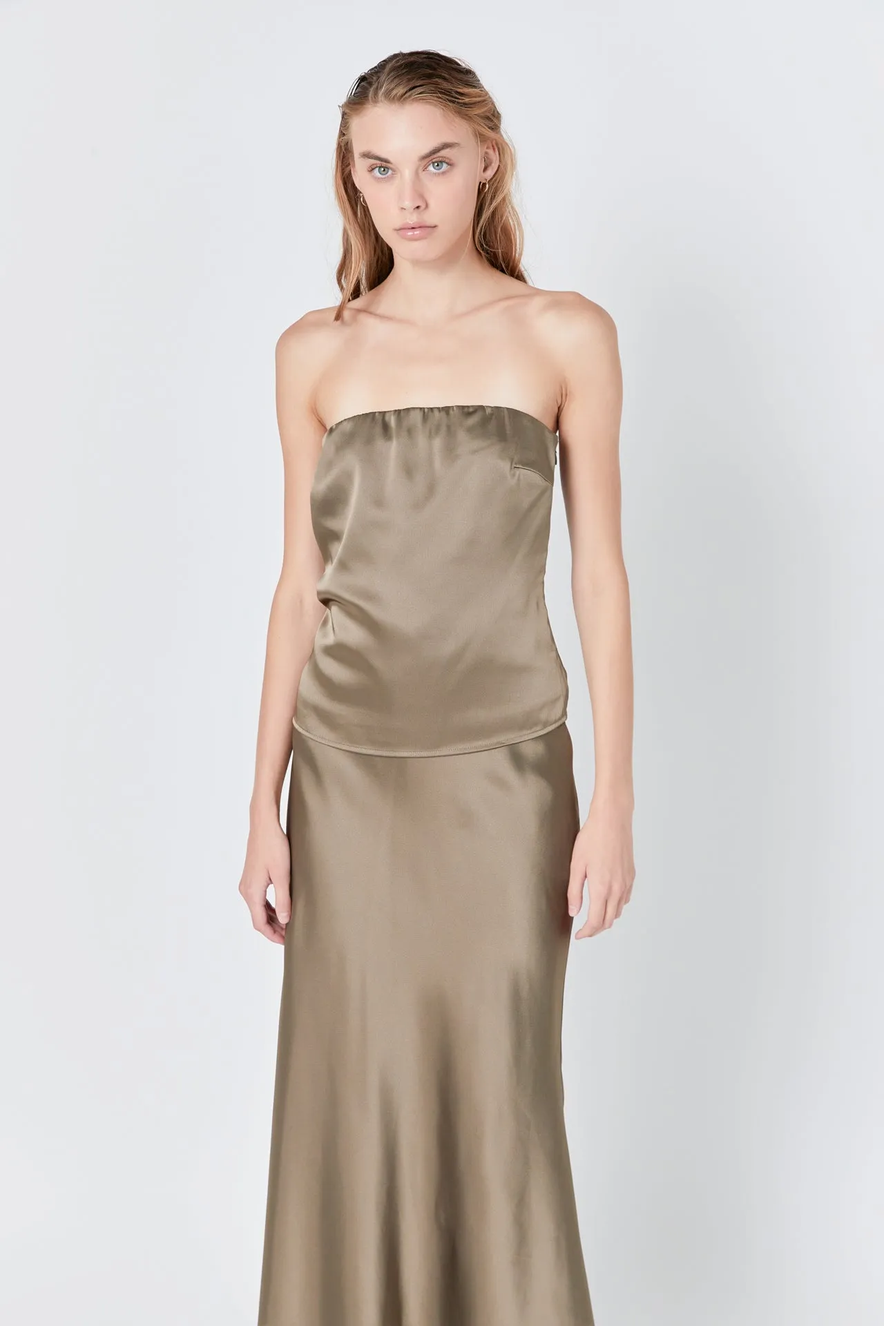 Satin Bias Maxi Skirt sold by Endless Rose product image thumbnail 5