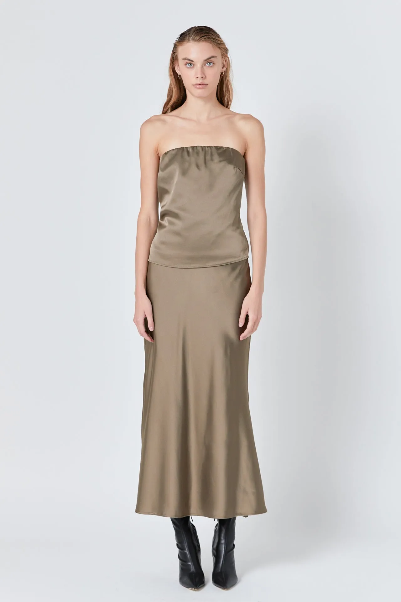 Satin Strapless Top sold by Endless Rose