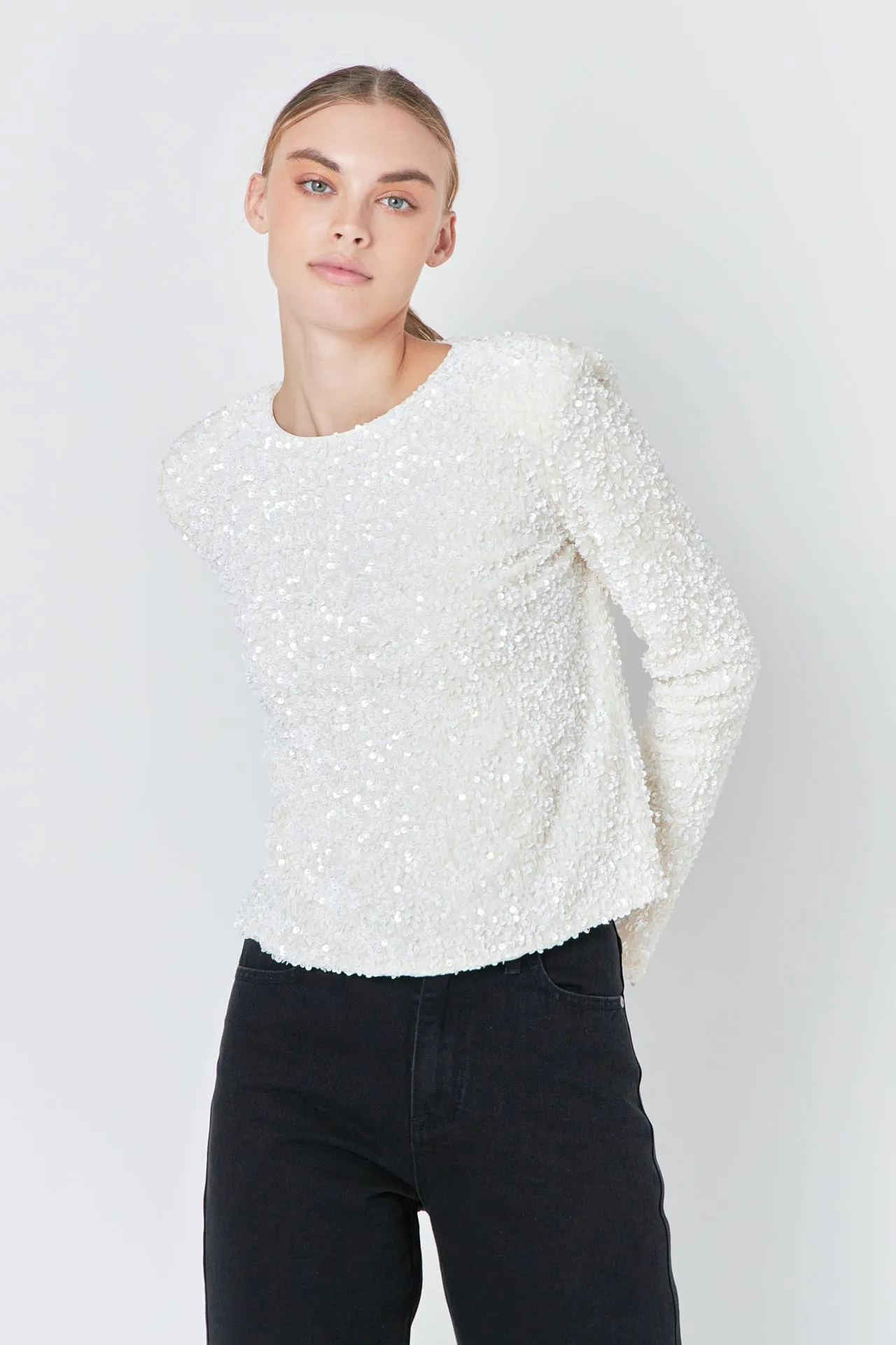 Sequins Long Sleeve Top sold by Endless Rose product image thumbnail 5
