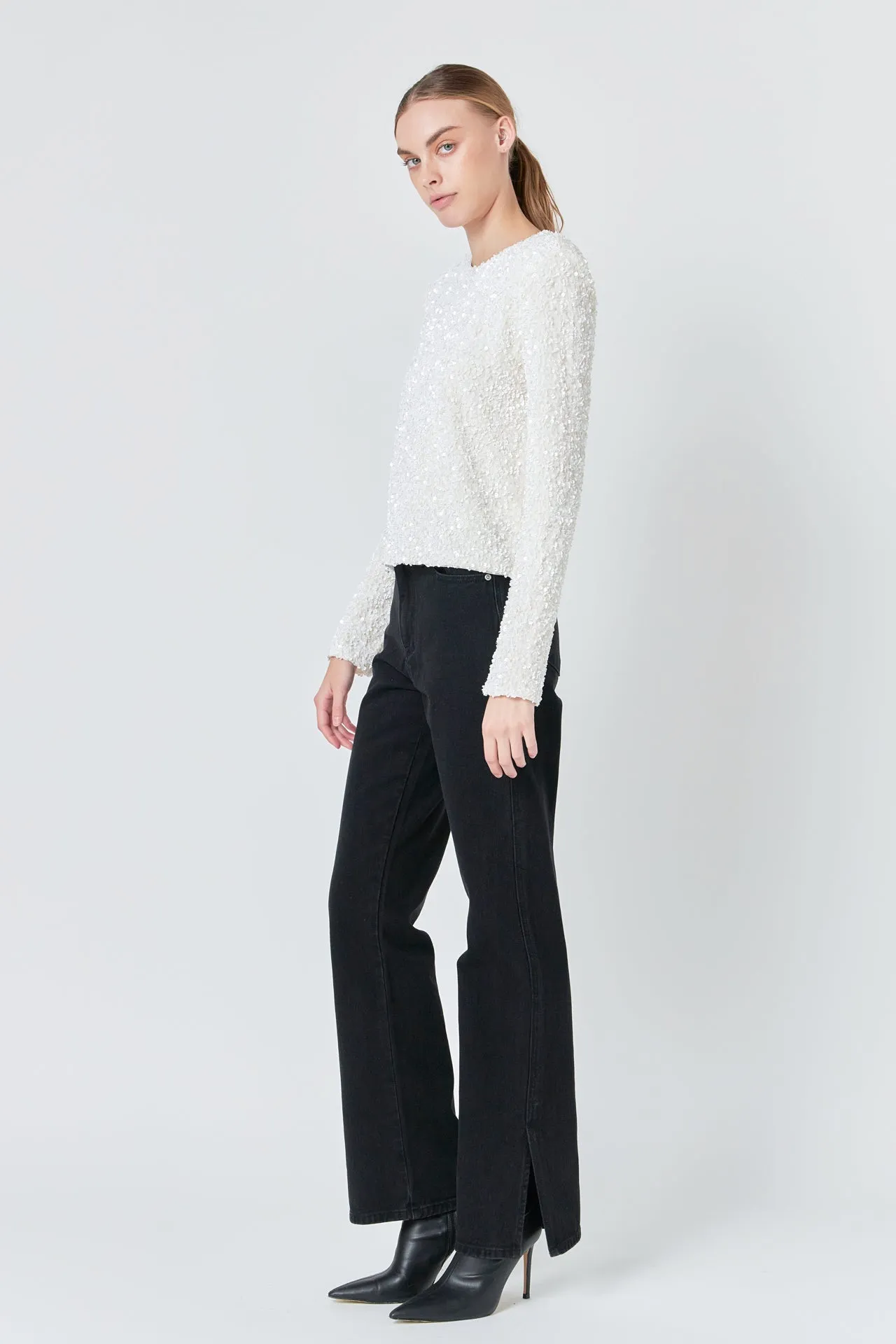 Sequins Long Sleeve Top sold by Endless Rose product image thumbnail 3