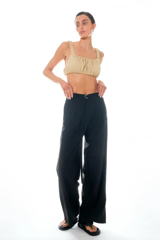 Pleated Wide Pants with Belt sold by Endless Rose