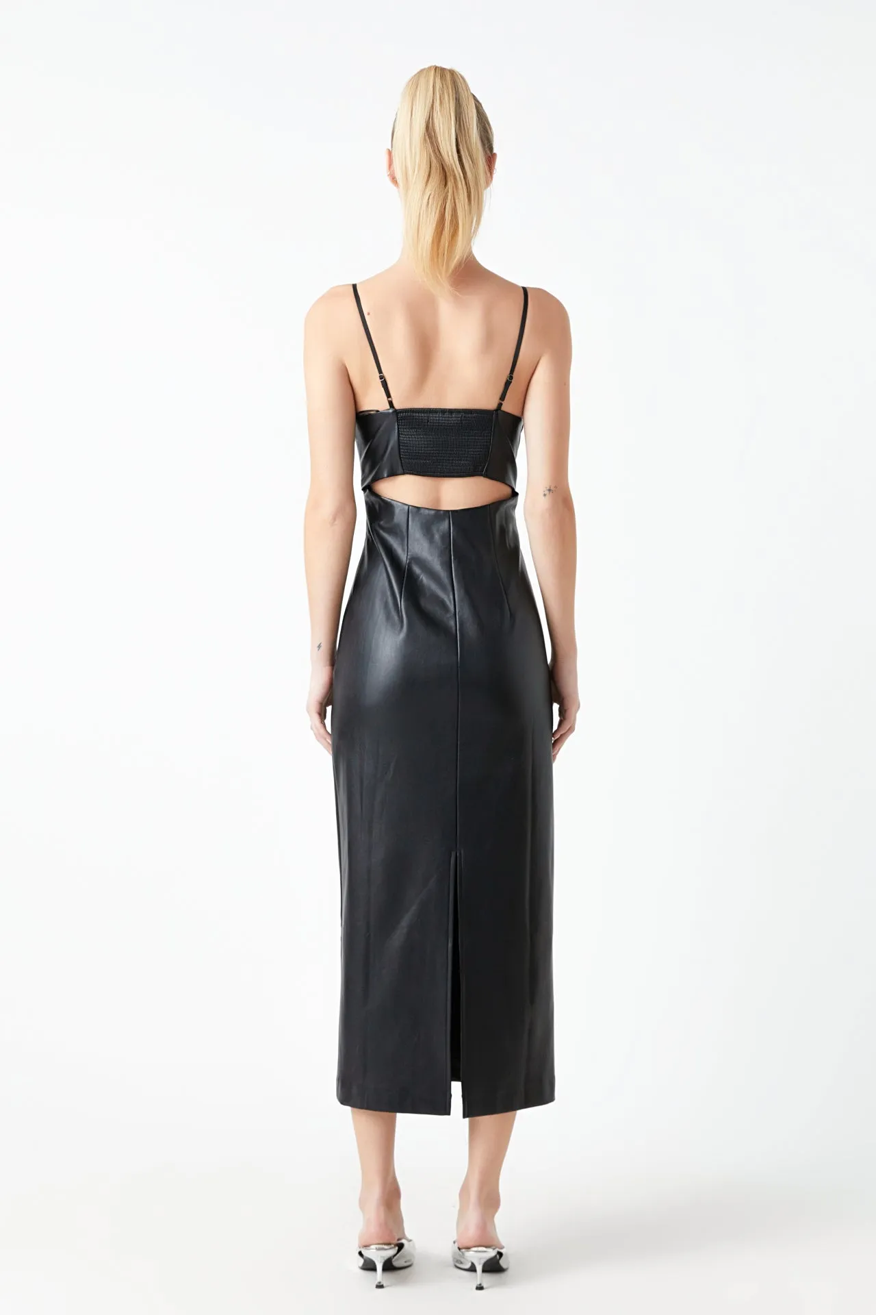 Pu Midi Sleeveless Dress sold by Endless Rose product image thumbnail 5