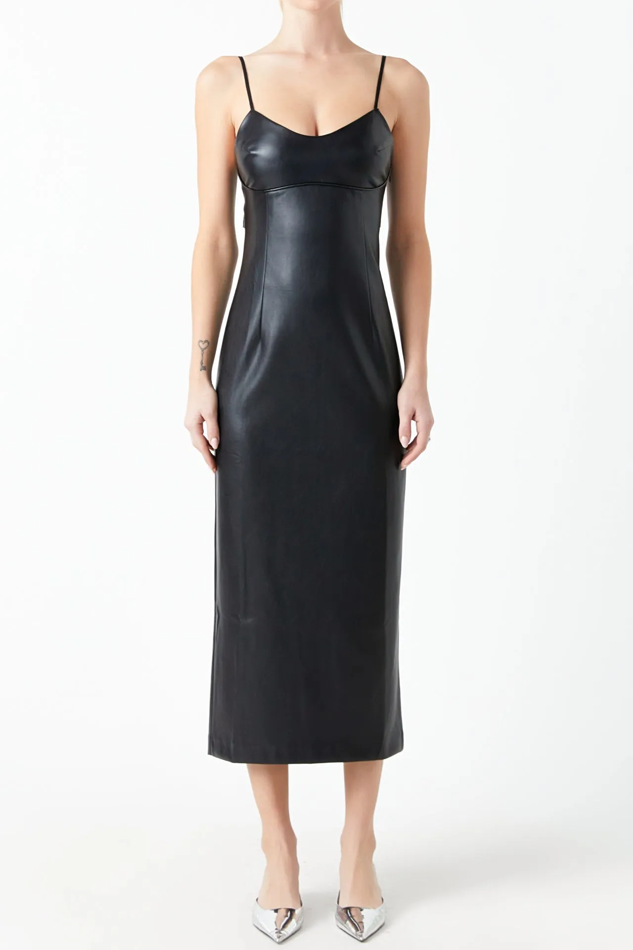 Pu Midi Sleeveless Dress sold by Endless Rose product image thumbnail 2