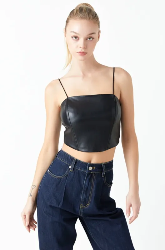 Pu Corset Top sold by Endless Rose