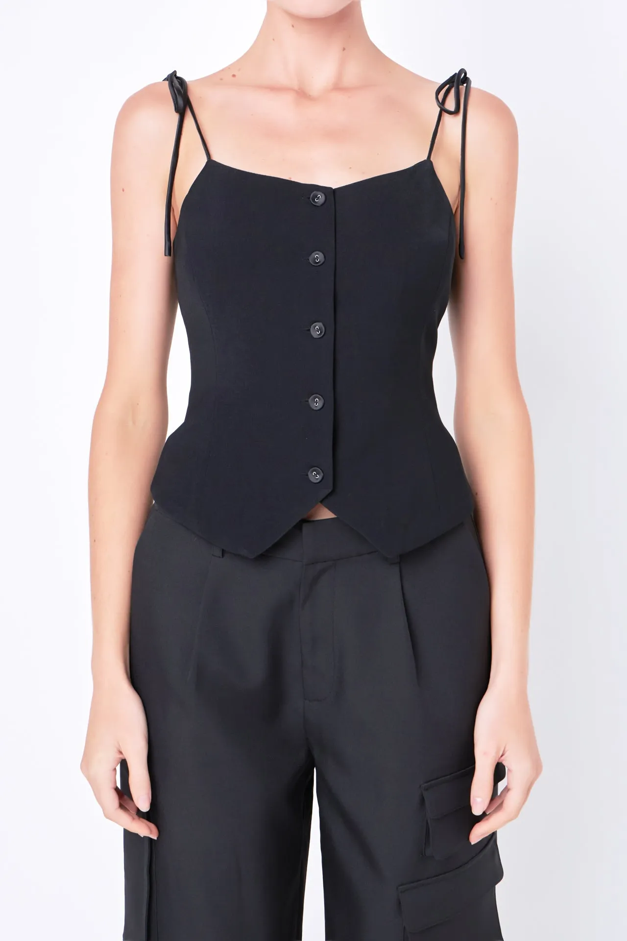 Strappy Bow Fitted Vest sold by Endless Rose product image thumbnail 3