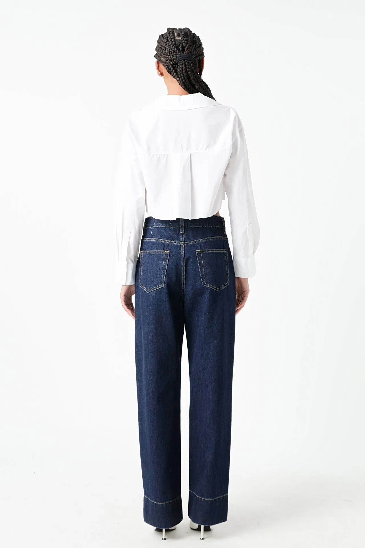 Raw Edge Cropped Shirts sold by Endless Rose product image thumbnail 5