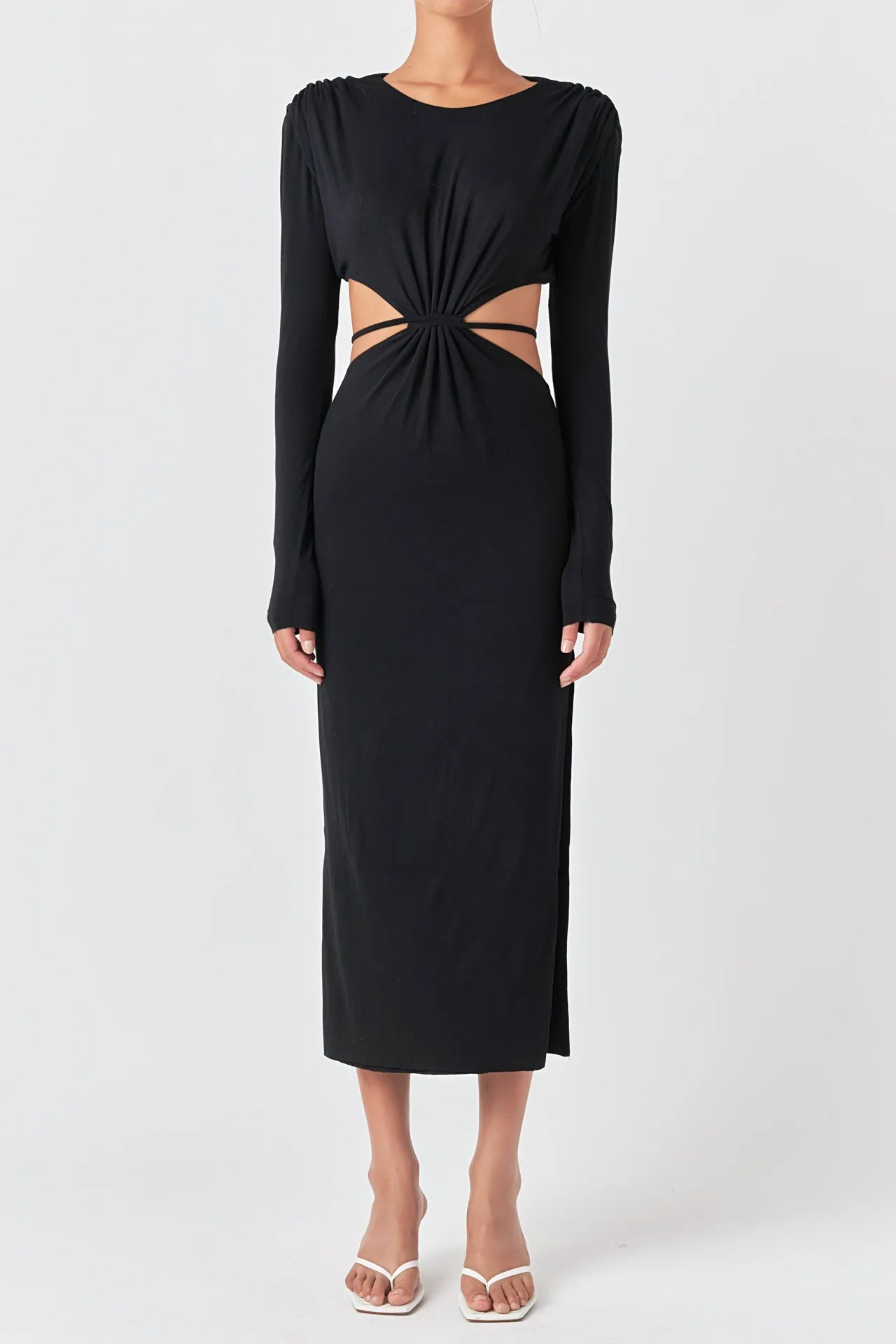 Long Sleeve Open-Back Maxi Dress sold by Endless Rose product image thumbnail 4