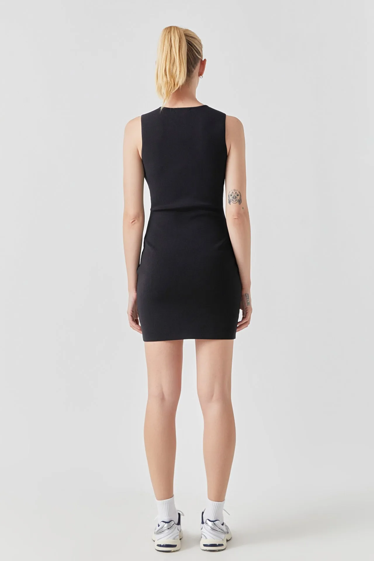Front Zip Sleeveless Knit Mini Dress sold by Endless Rose product image thumbnail 5