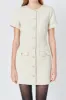Tweed Buttoned Mini Dress sold by Endless Rose