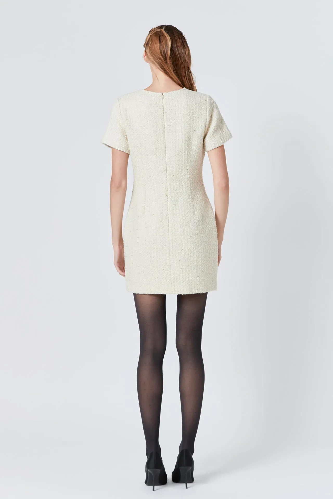 Tweed Buttoned Mini Dress sold by Endless Rose product image thumbnail 4