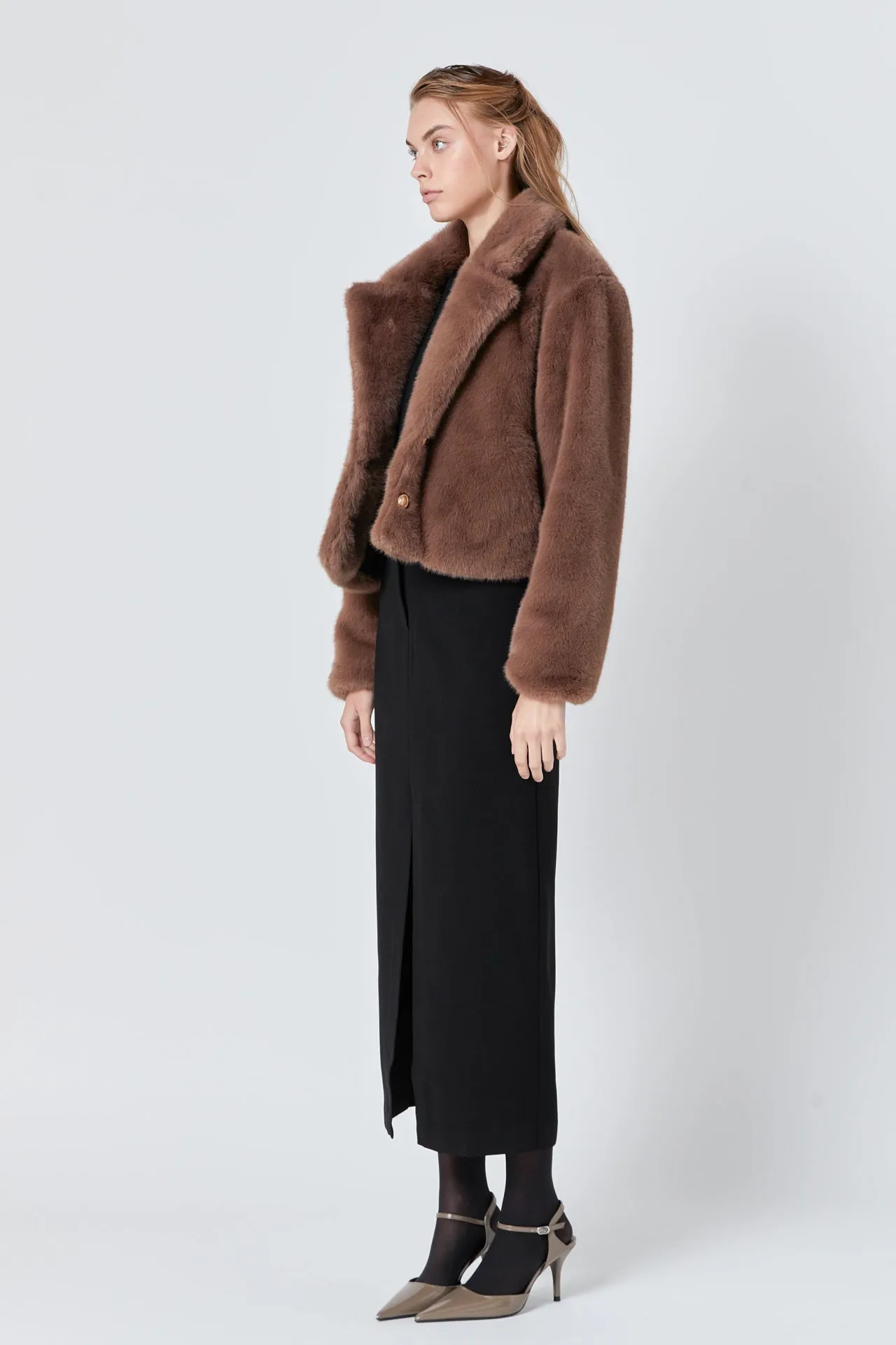 Faux Fur Buttoned Jacket sold by Endless Rose product image thumbnail 3