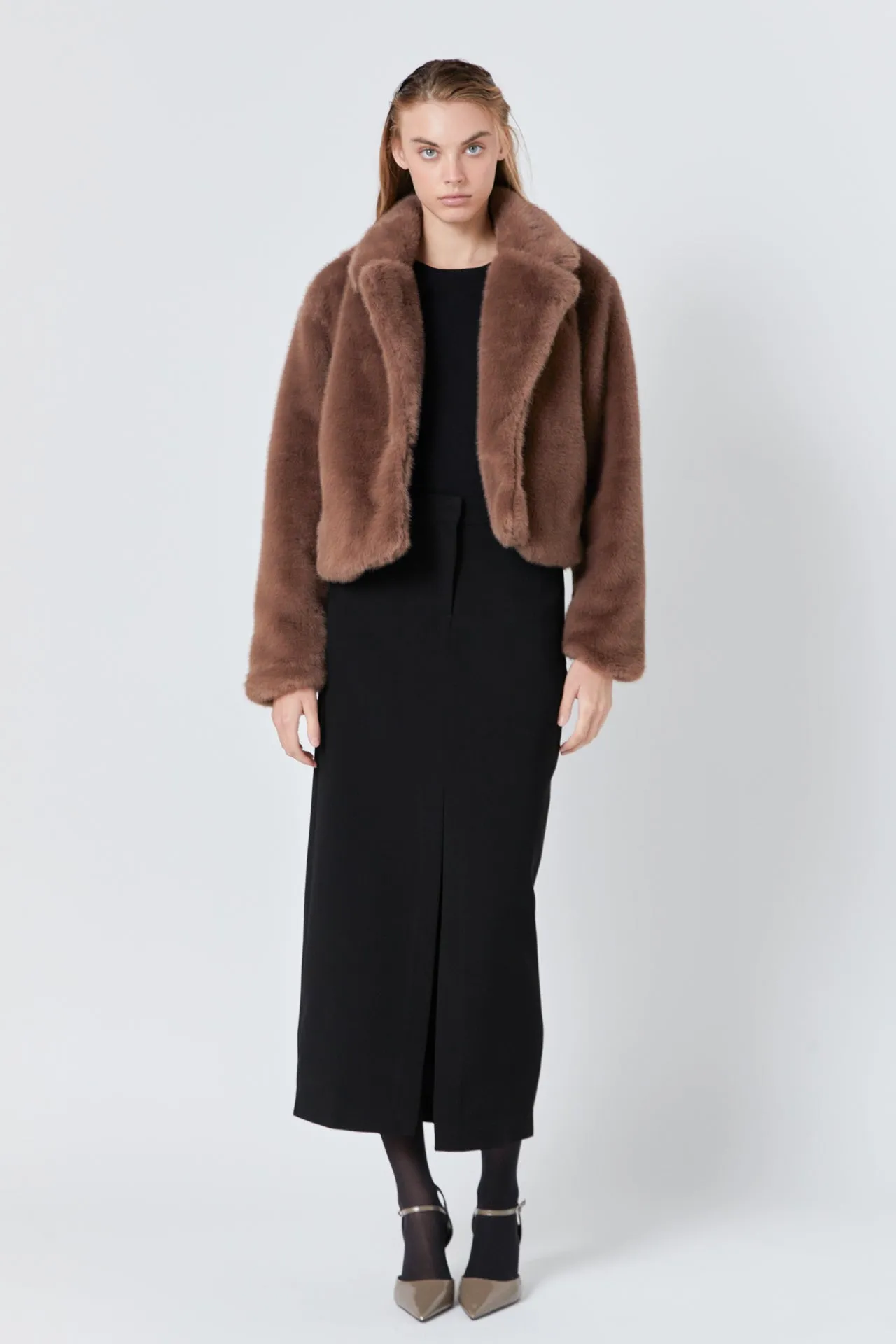 Faux Fur Buttoned Jacket sold by Endless Rose