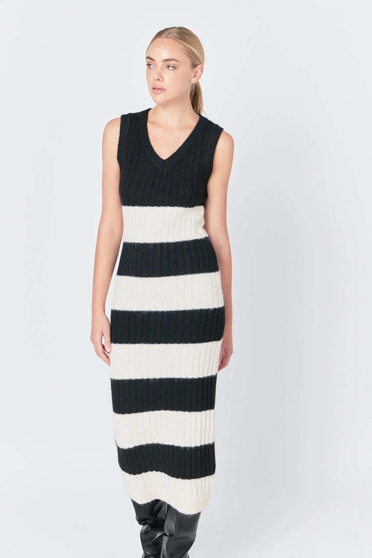 Striped Knit Midi Dress sold by Endless Rose product image thumbnail 5