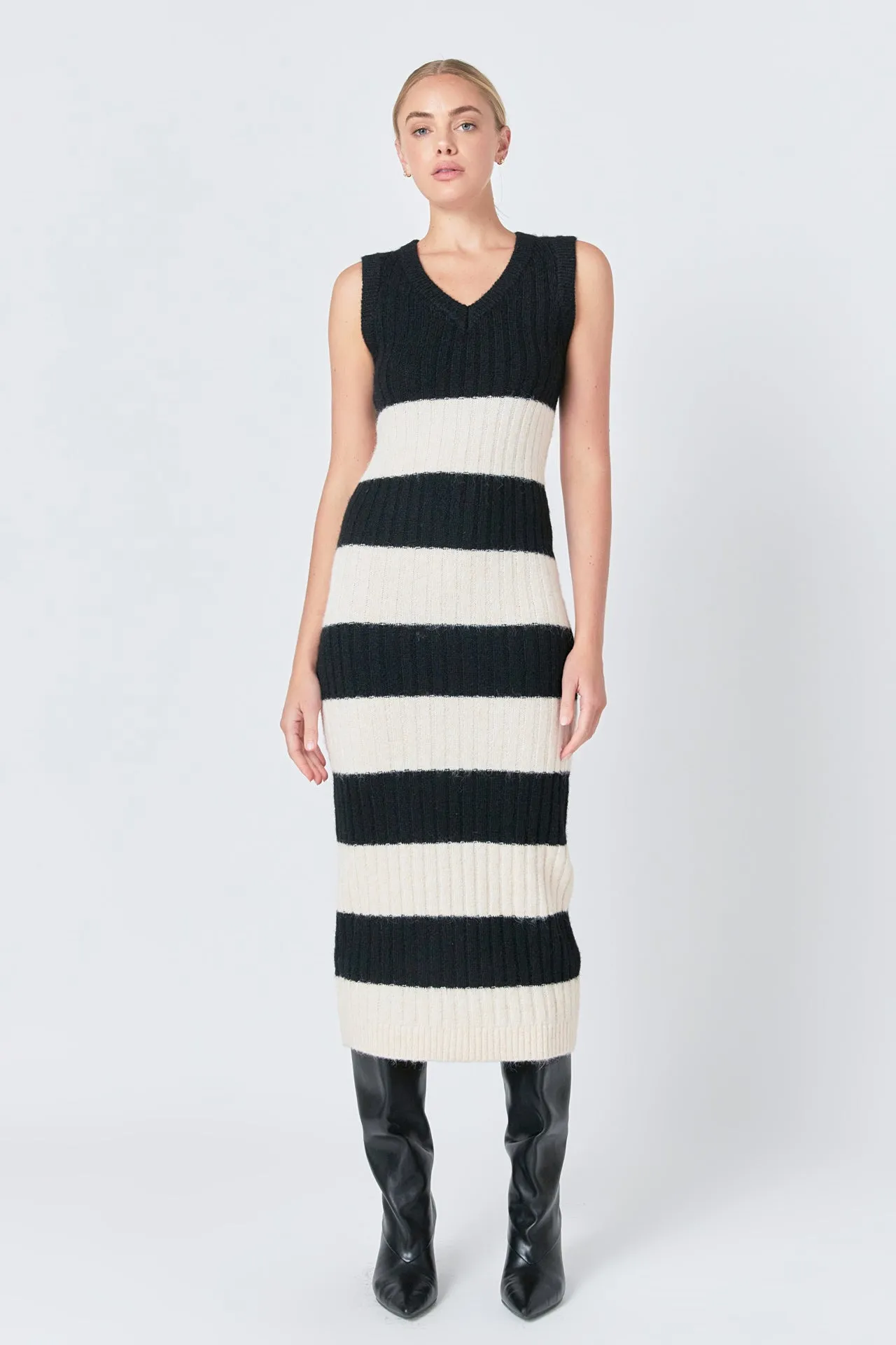 Striped Knit Midi Dress sold by Endless Rose