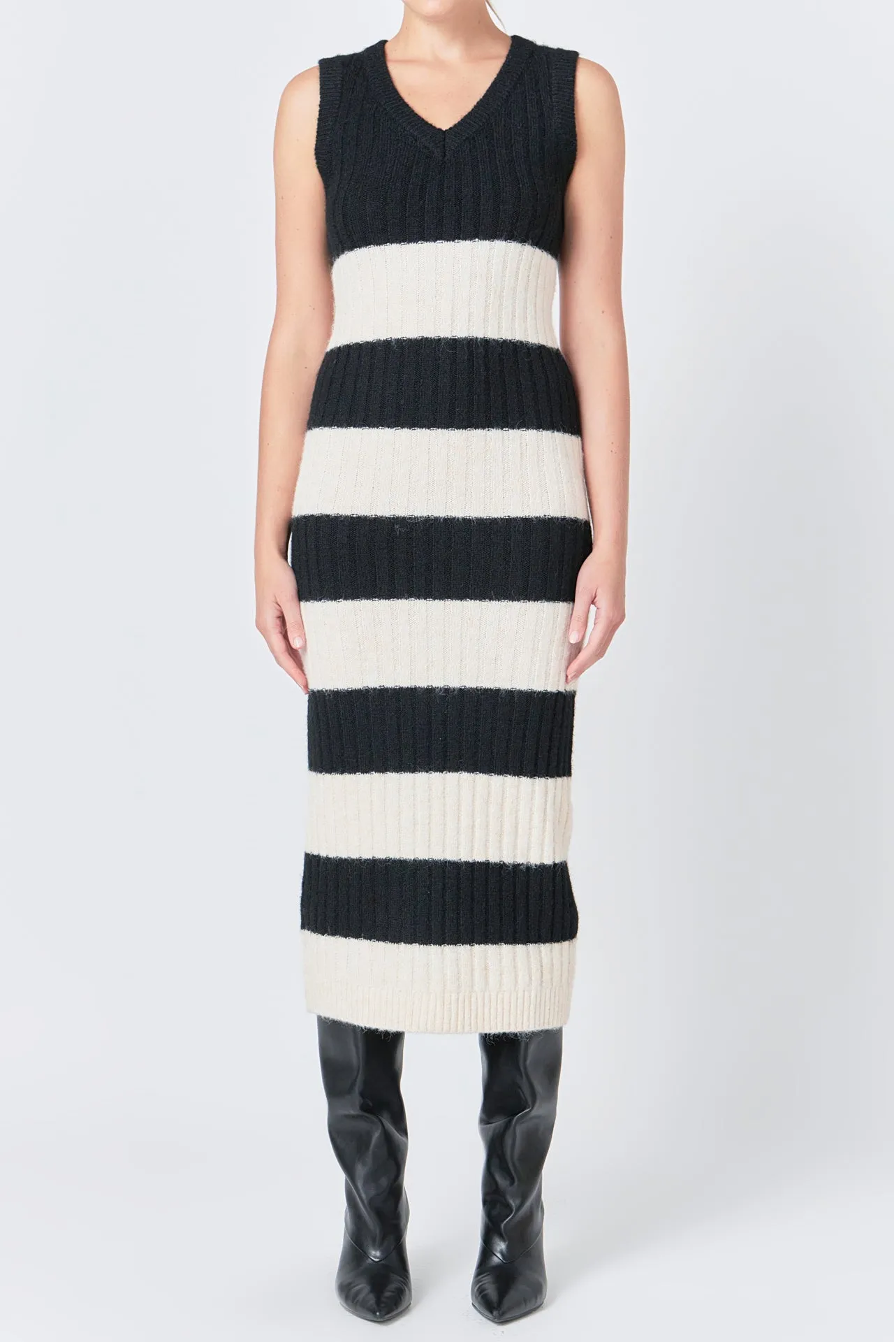 Striped Knit Midi Dress sold by Endless Rose product image thumbnail 2