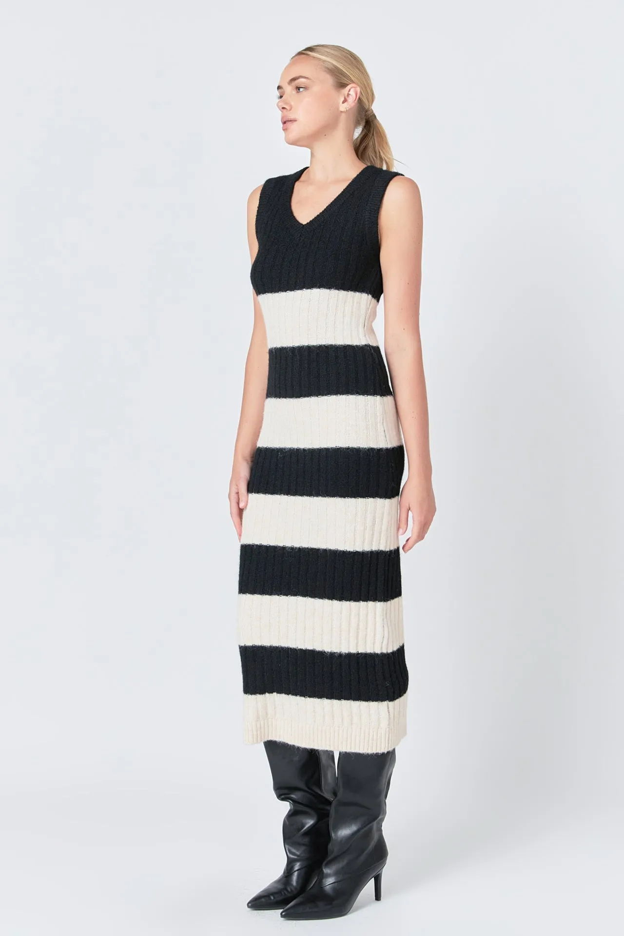 Striped Knit Midi Dress sold by Endless Rose product image thumbnail 3