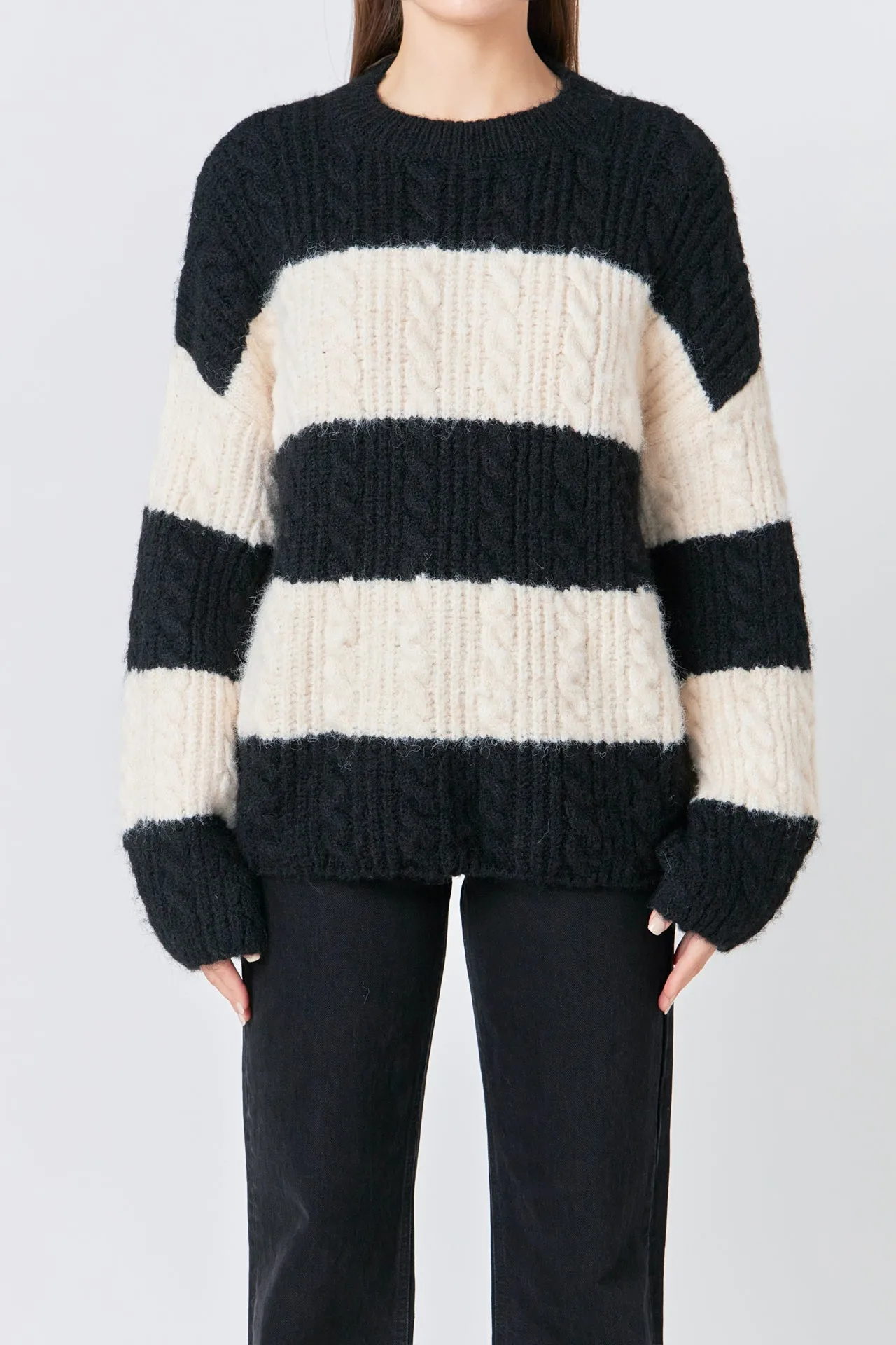 Striped Chunky Sweater sold by Endless Rose product image thumbnail 2