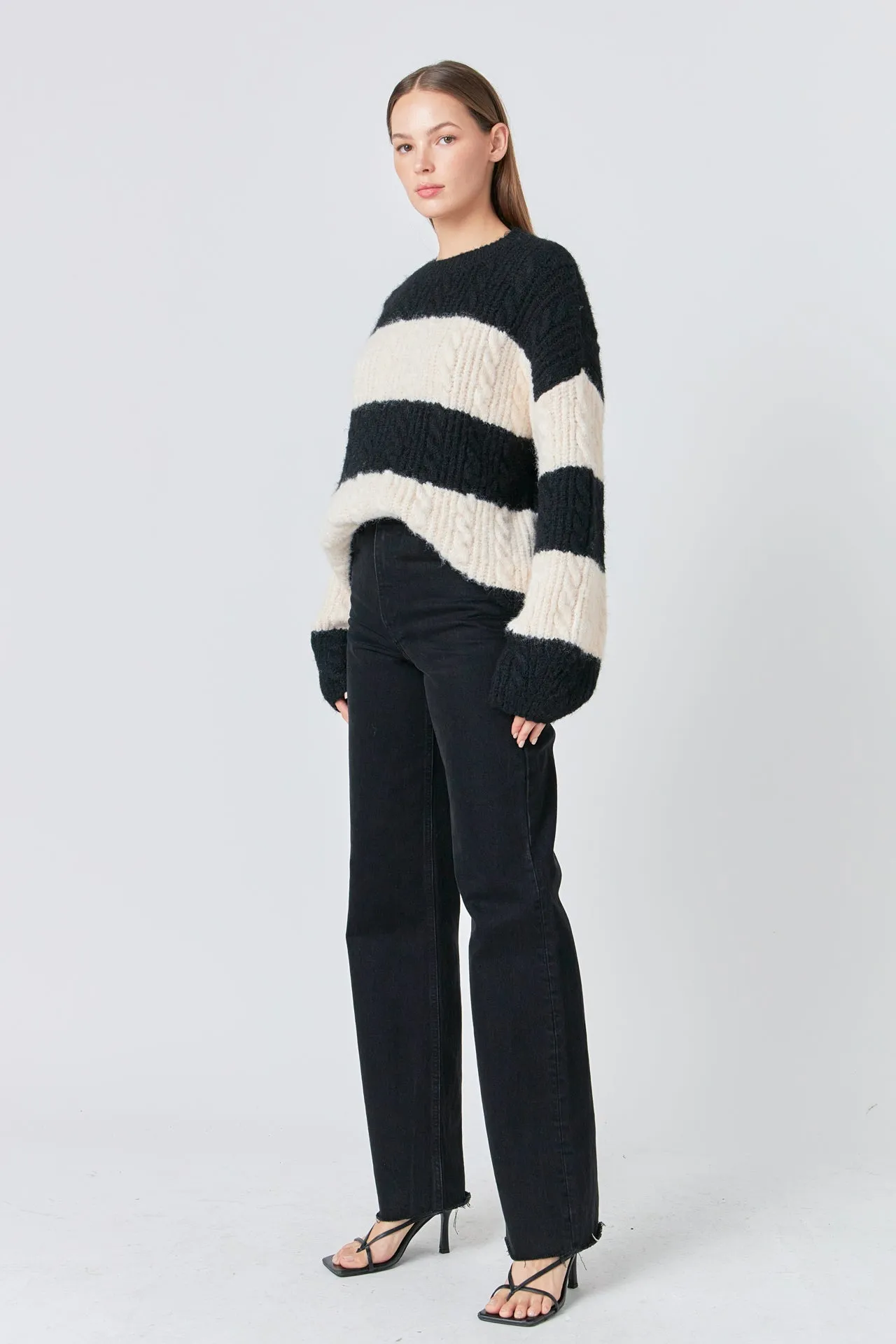 Striped Chunky Sweater sold by Endless Rose product image thumbnail 3