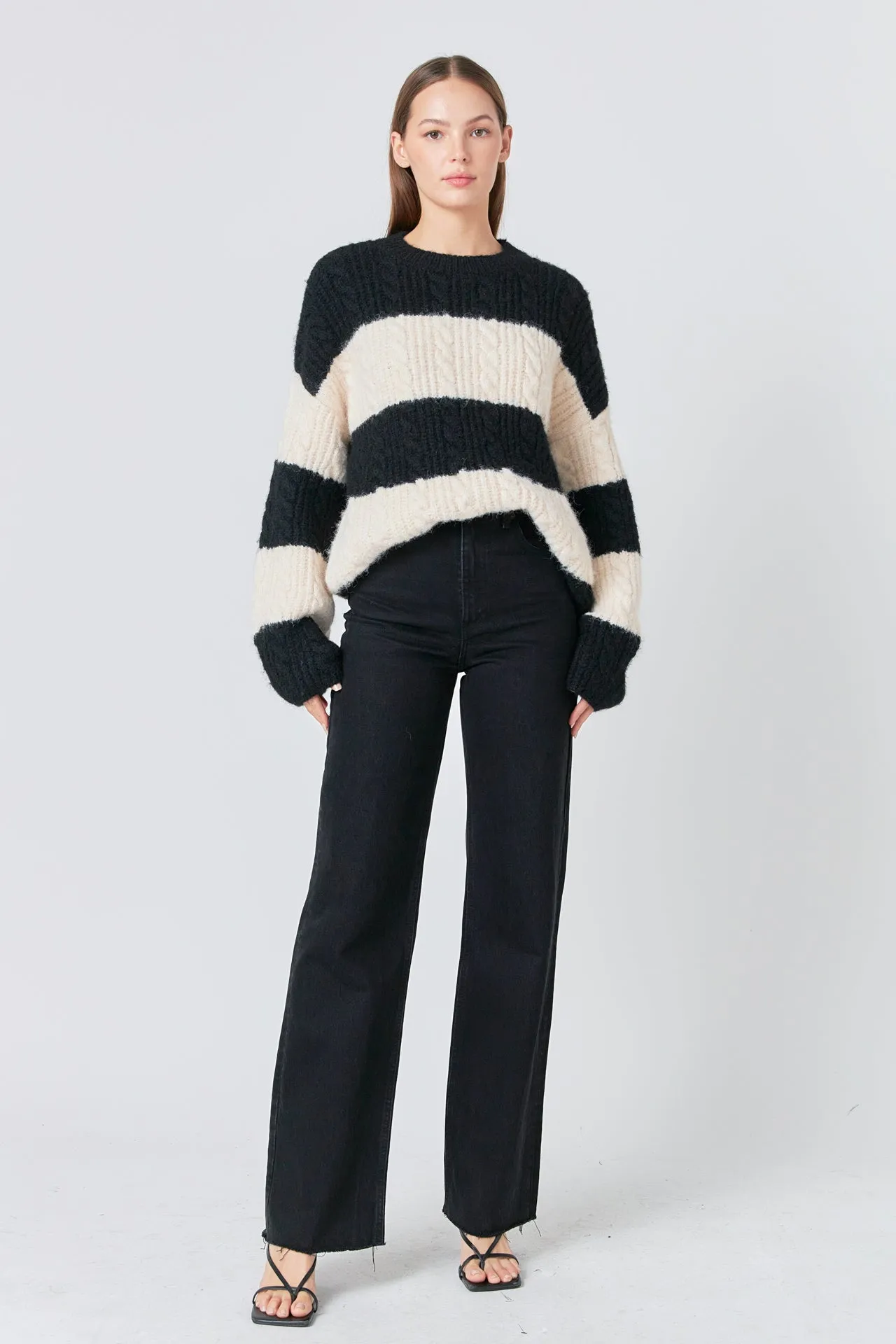 Striped Chunky Sweater sold by Endless Rose