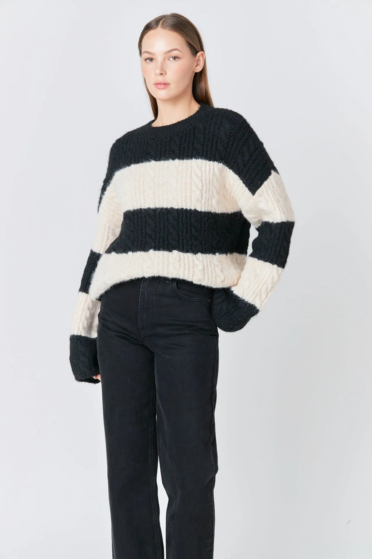 Striped Chunky Sweater sold by Endless Rose product image thumbnail 5