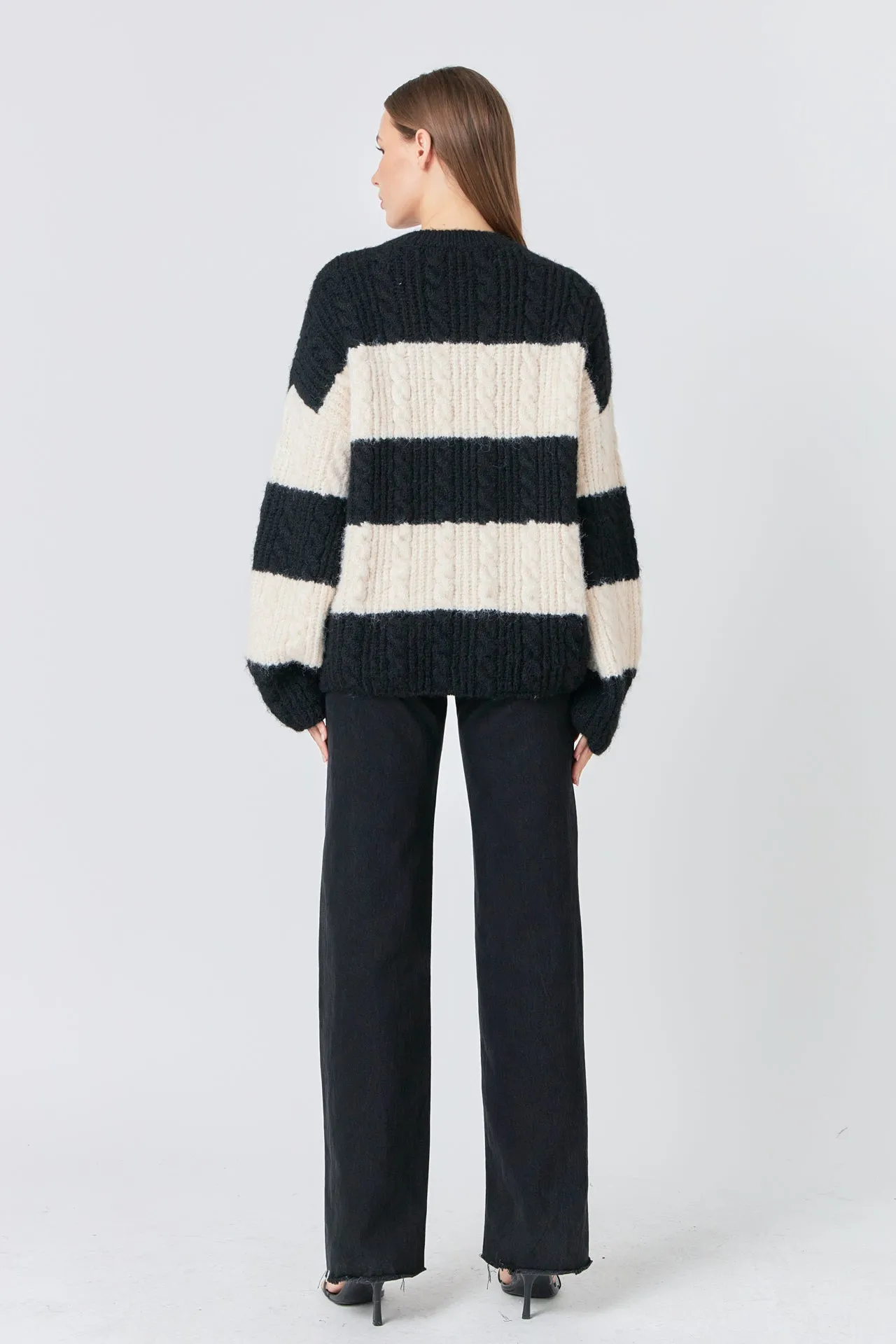 Striped Chunky Sweater sold by Endless Rose product image thumbnail 4
