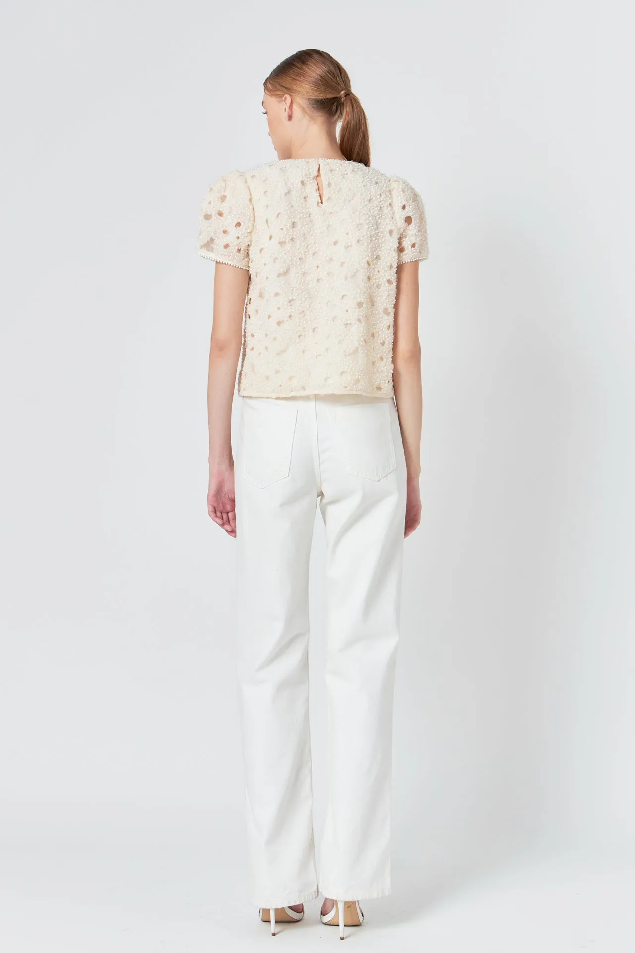 Pearl and Tulle Textured Top sold by Endless Rose product image thumbnail 4