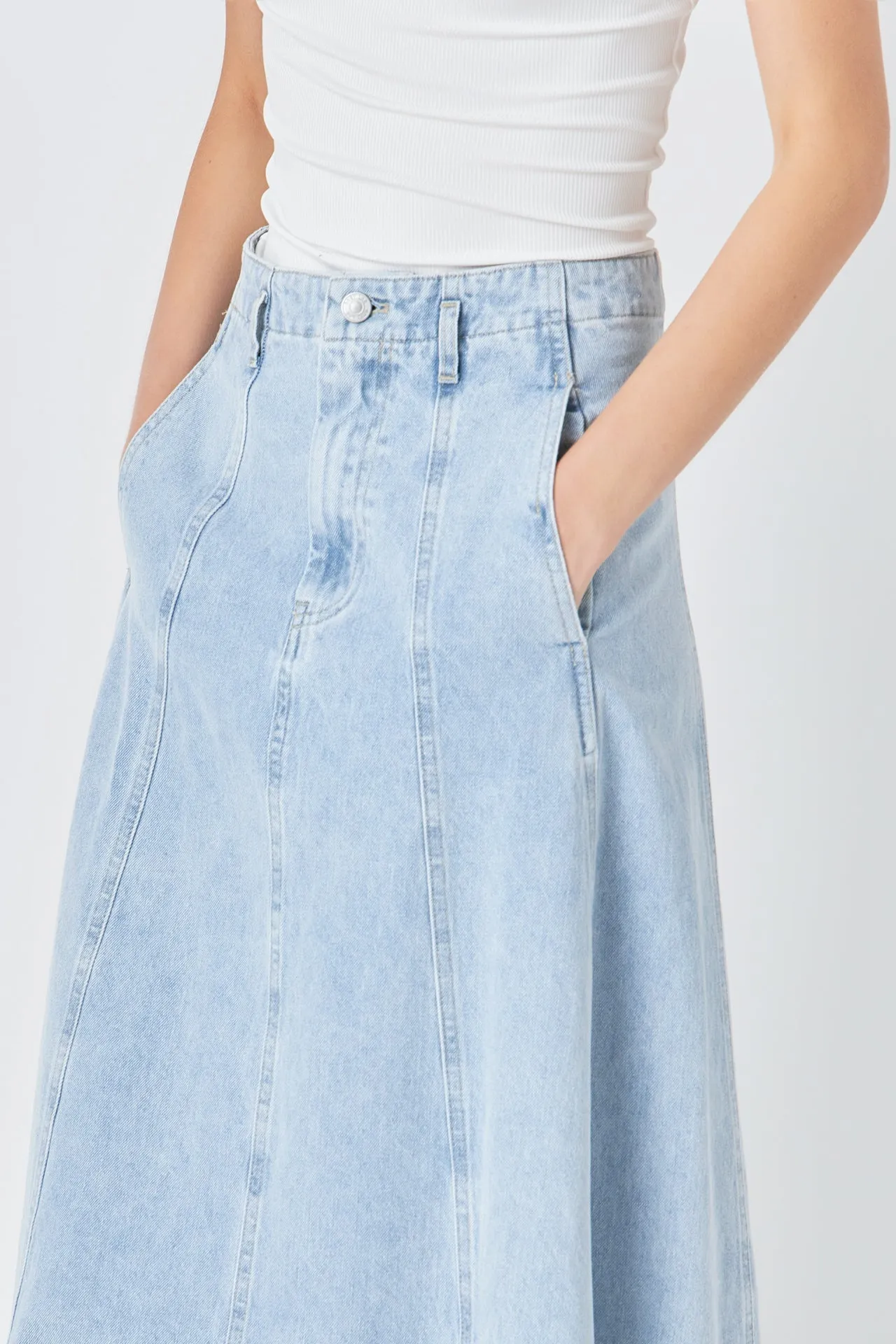 Denim Maxi Skirt sold by Endless Rose product image thumbnail 5