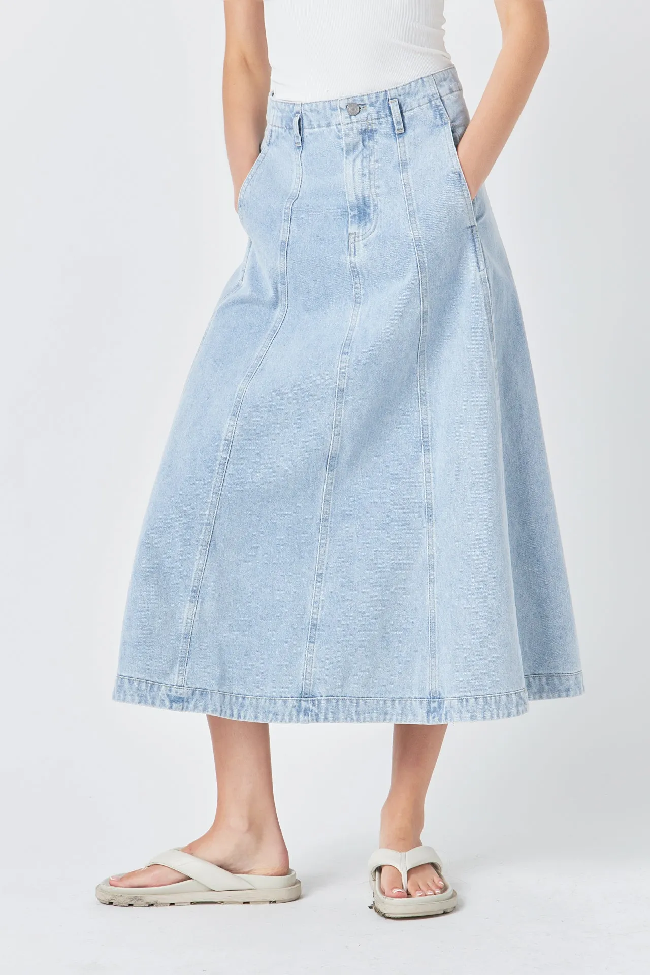 Denim Maxi Skirt sold by Endless Rose product image thumbnail 2