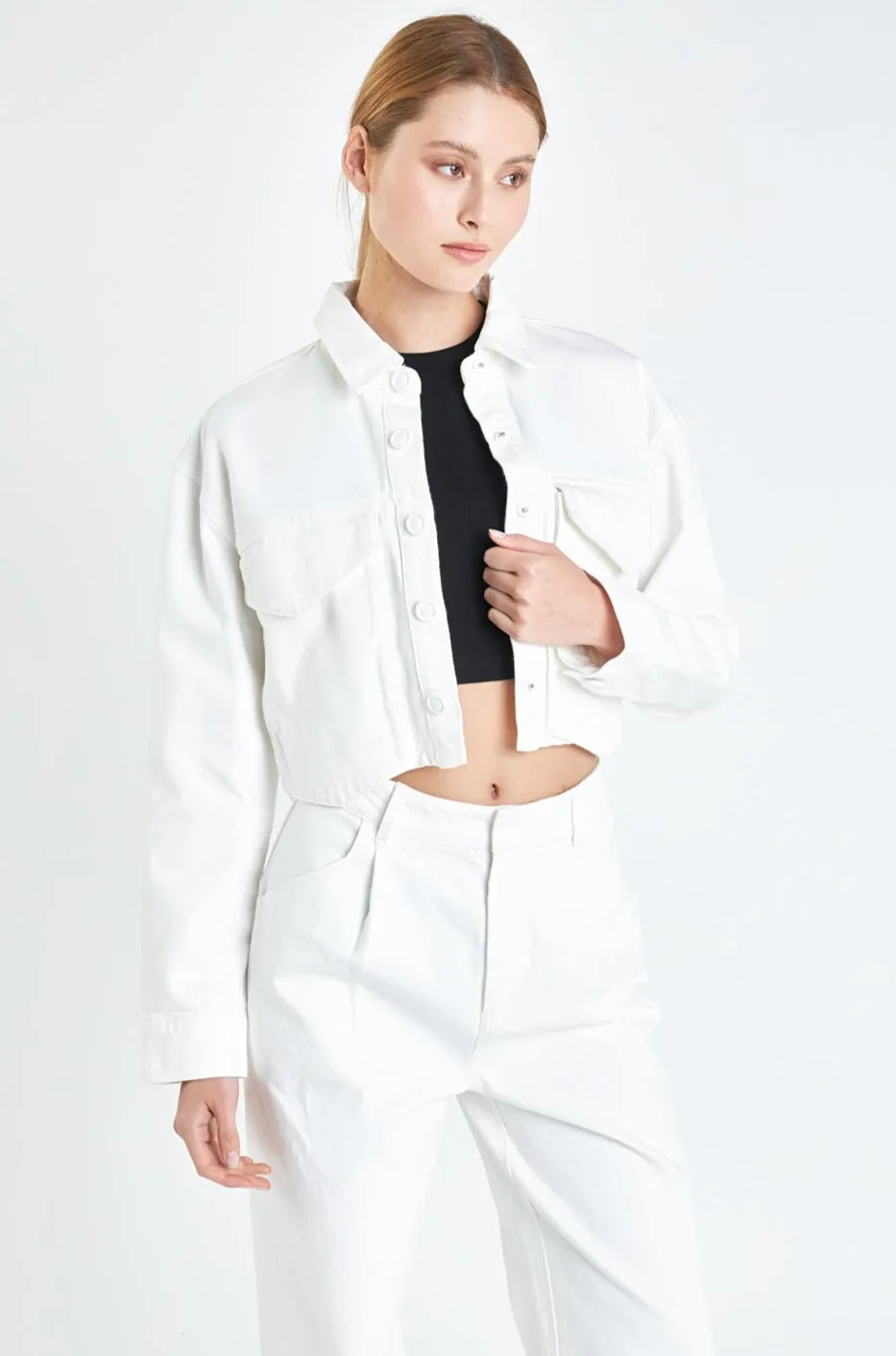 Oversize Pocket Cropped Jacket sold by Endless Rose