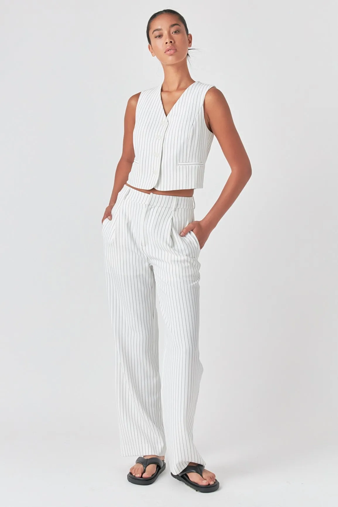 Pinstriped Vest with Welted Pocket sold by Endless Rose product image thumbnail 5