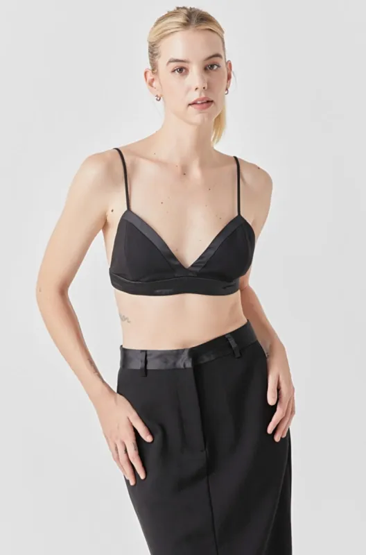 Satin Contrast Bra Top sold by Endless Rose