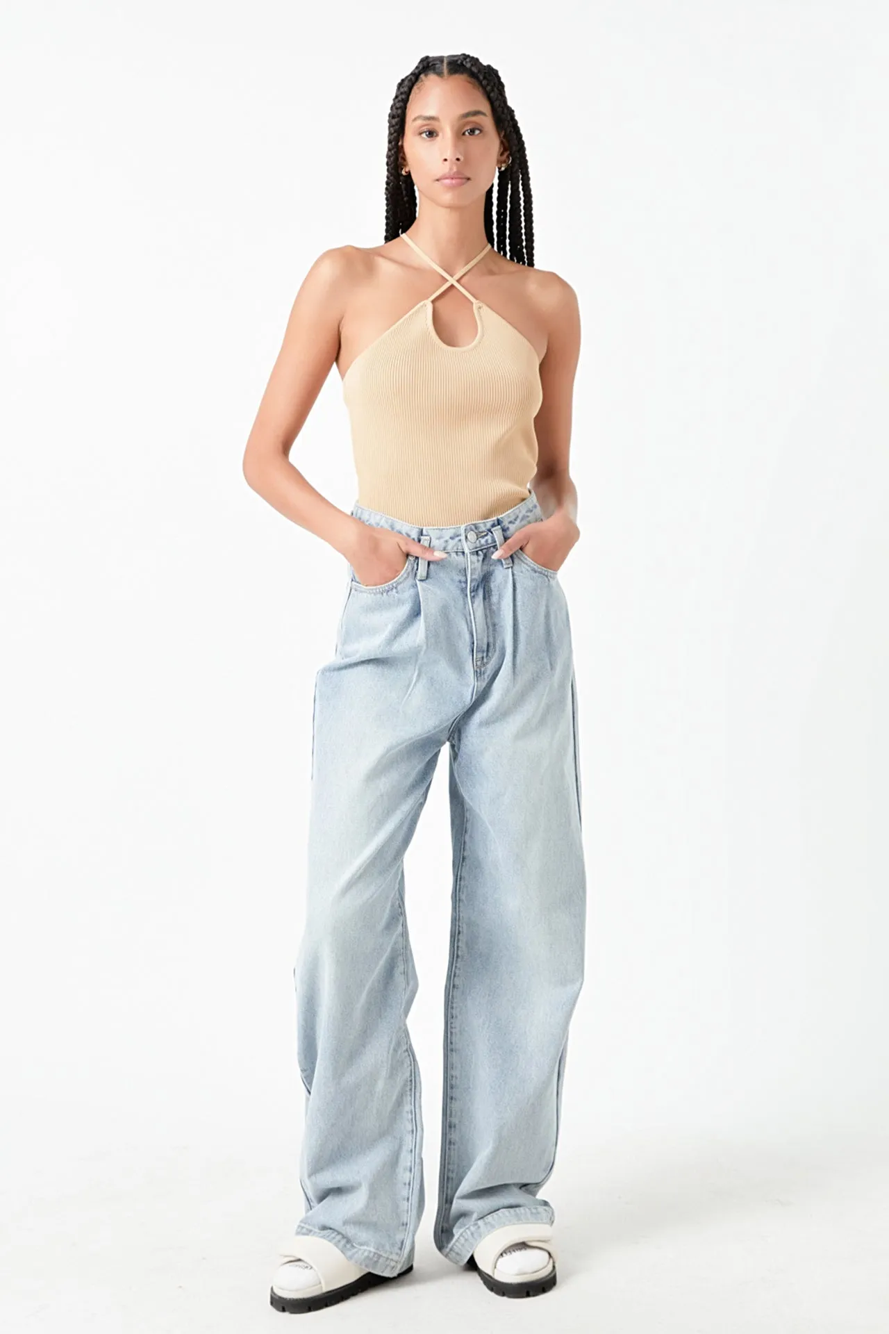 Crossover Skinny Rib Knit Top sold by Endless Rose product image thumbnail 2