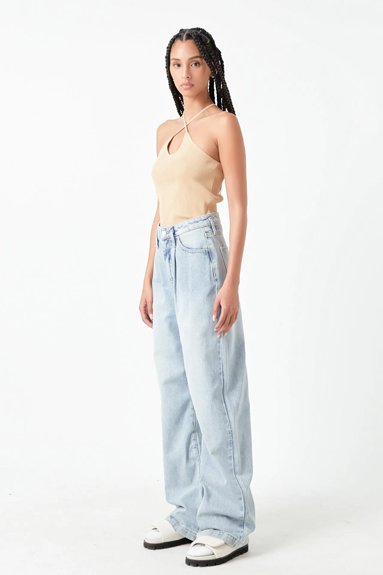 Crossover Skinny Rib Knit Top sold by Endless Rose product image thumbnail 5