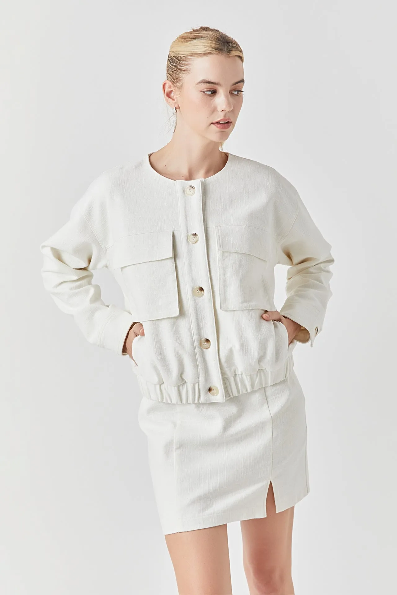 Pocket Linen Jacket sold by Endless Rose