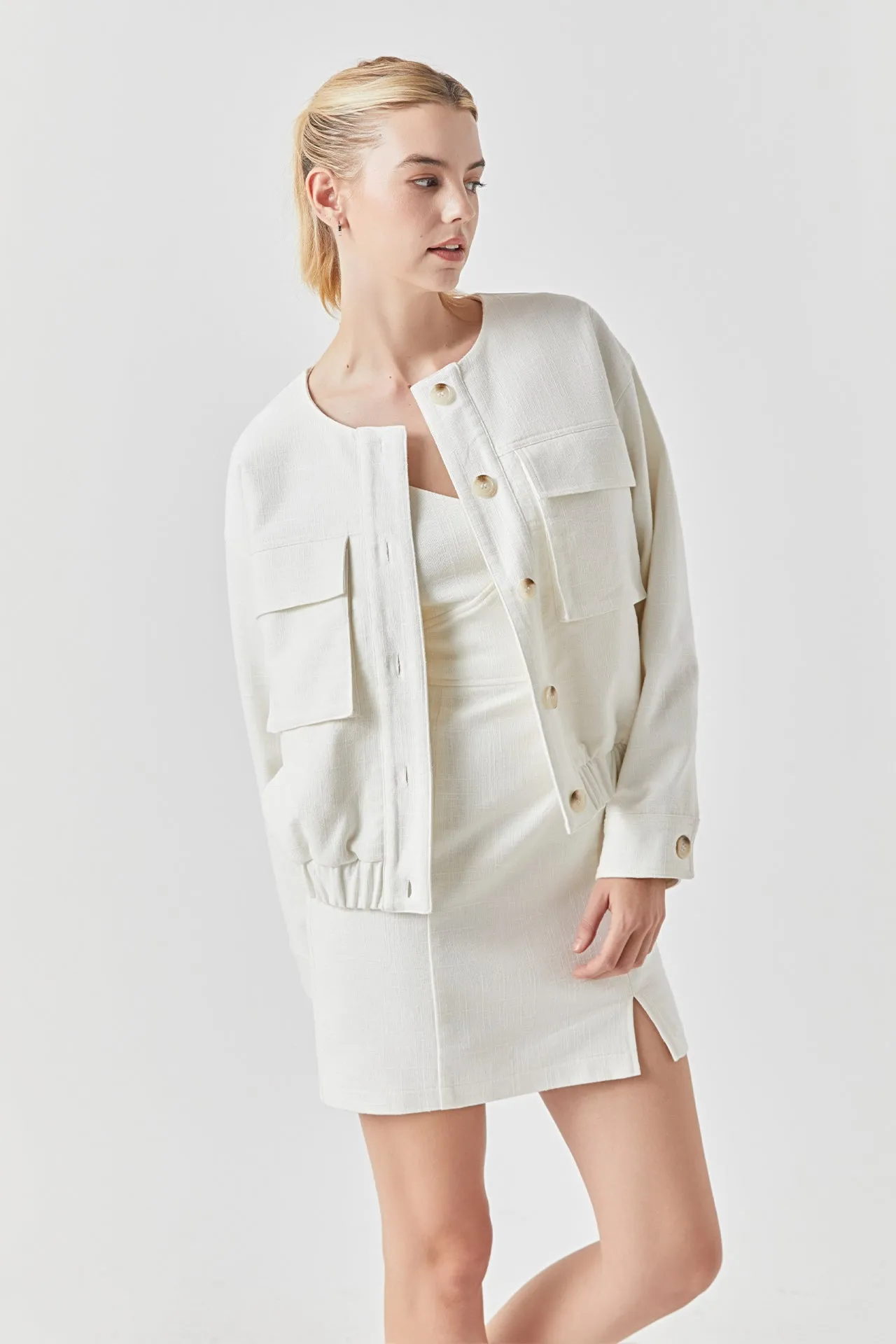 Pocket Linen Jacket sold by Endless Rose product image thumbnail 5