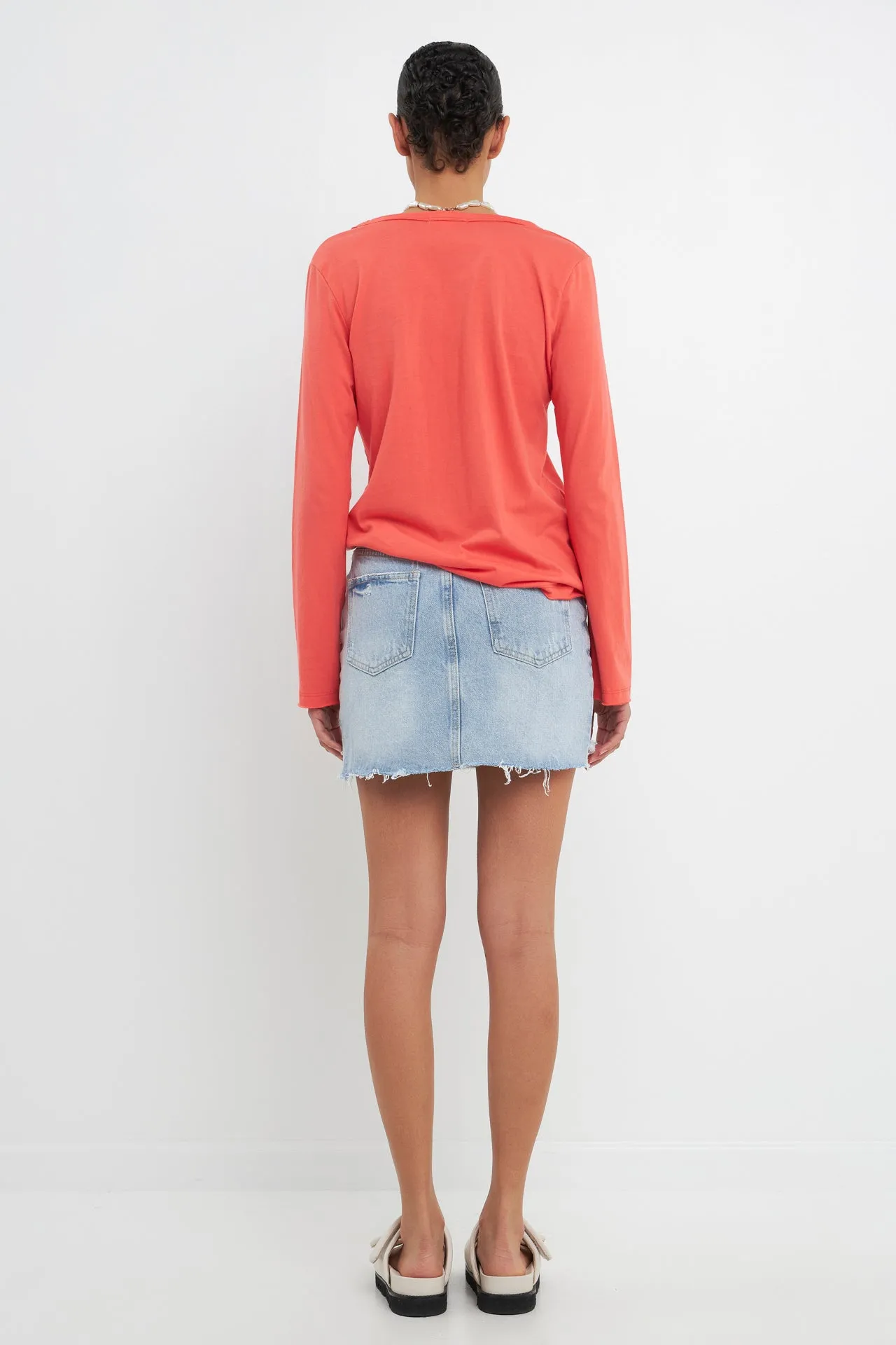 Classic Long Sleeve V Neck Tee sold by Endless Rose product image thumbnail 4