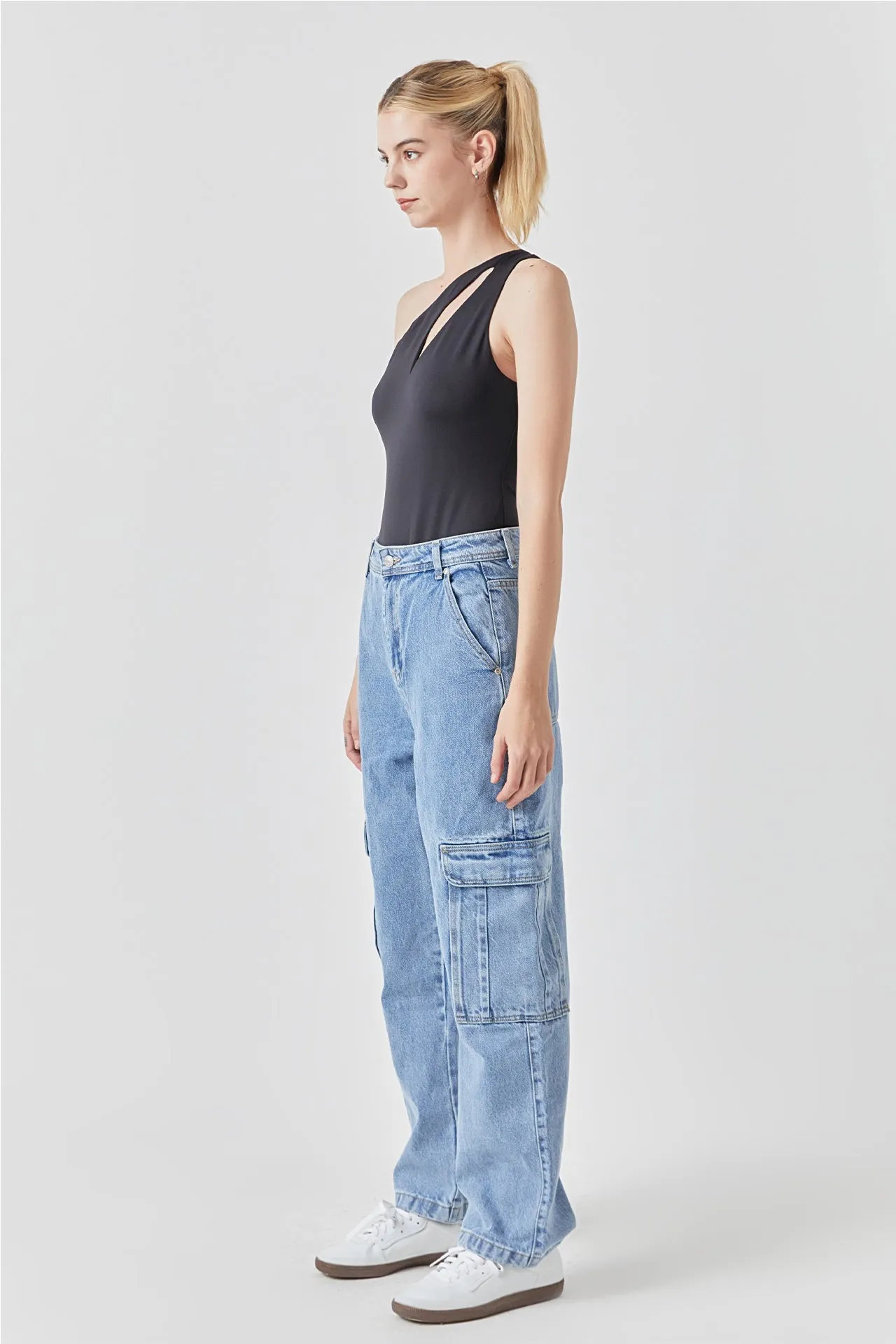 Cut Out Asymmetric Bodysuit sold by Endless Rose product image thumbnail 4