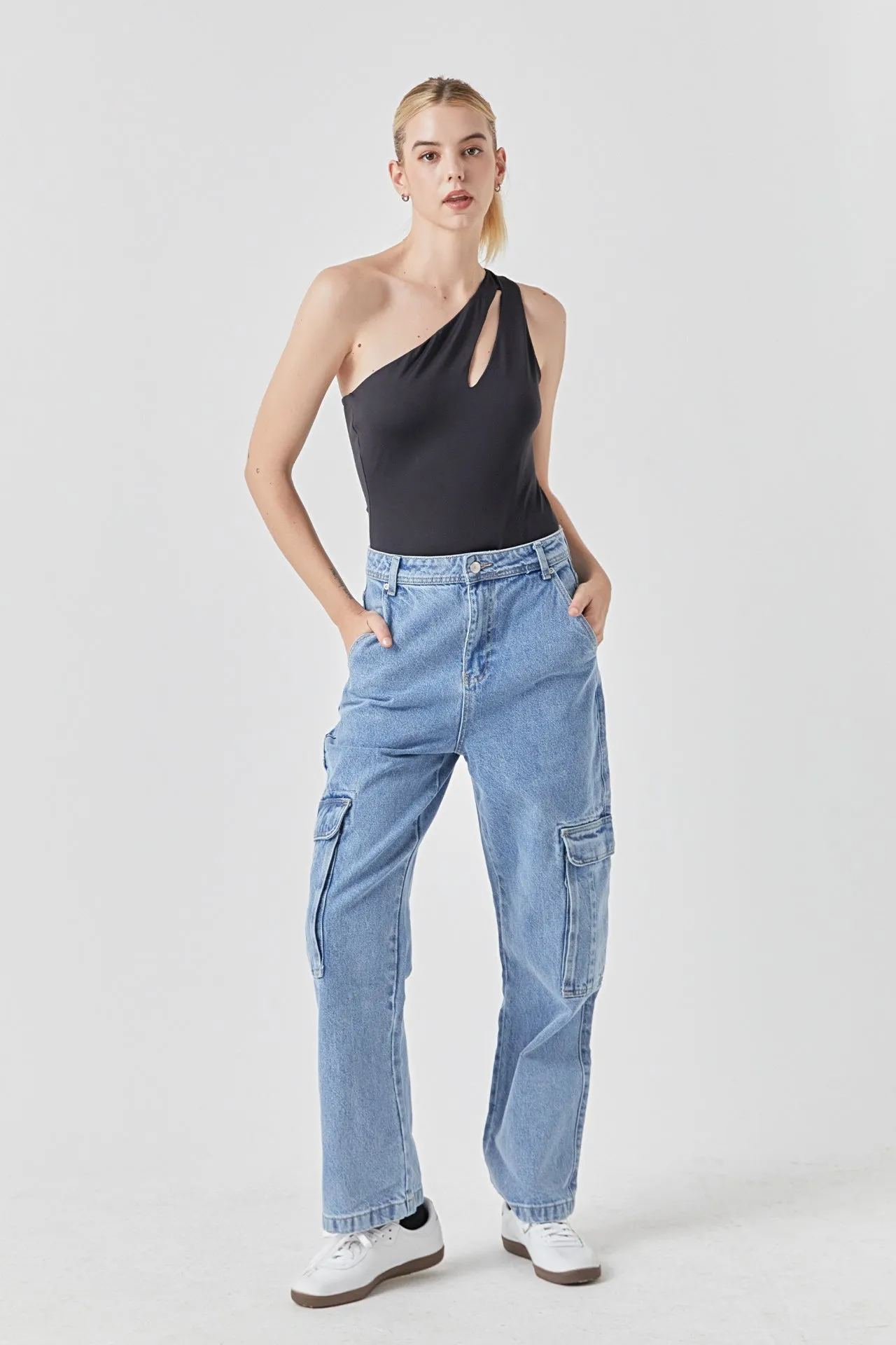 Cut Out Asymmetric Bodysuit sold by Endless Rose product image thumbnail 2