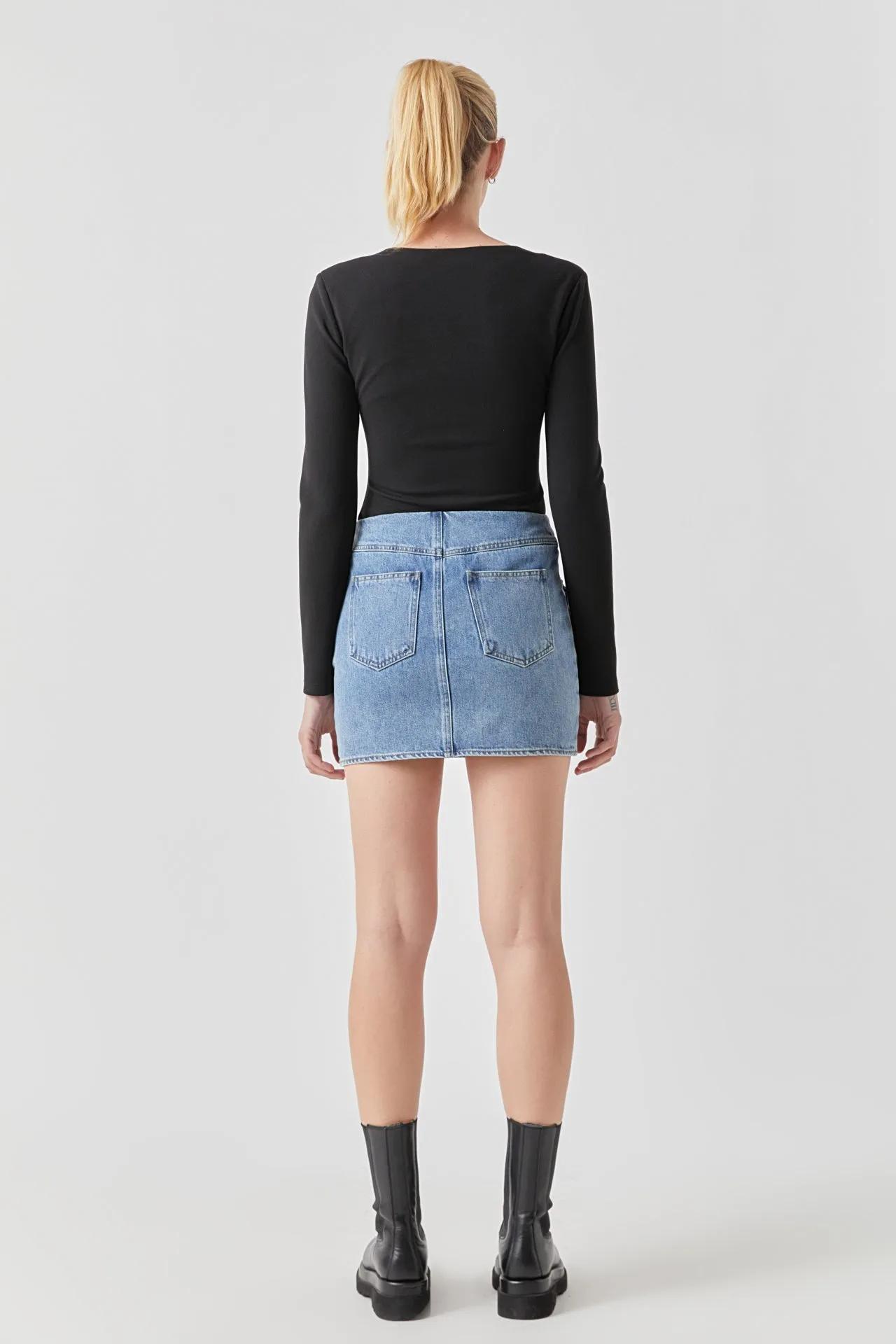 Square Neck Shoulder Pad Bodysuit sold by Endless Rose product image thumbnail 5