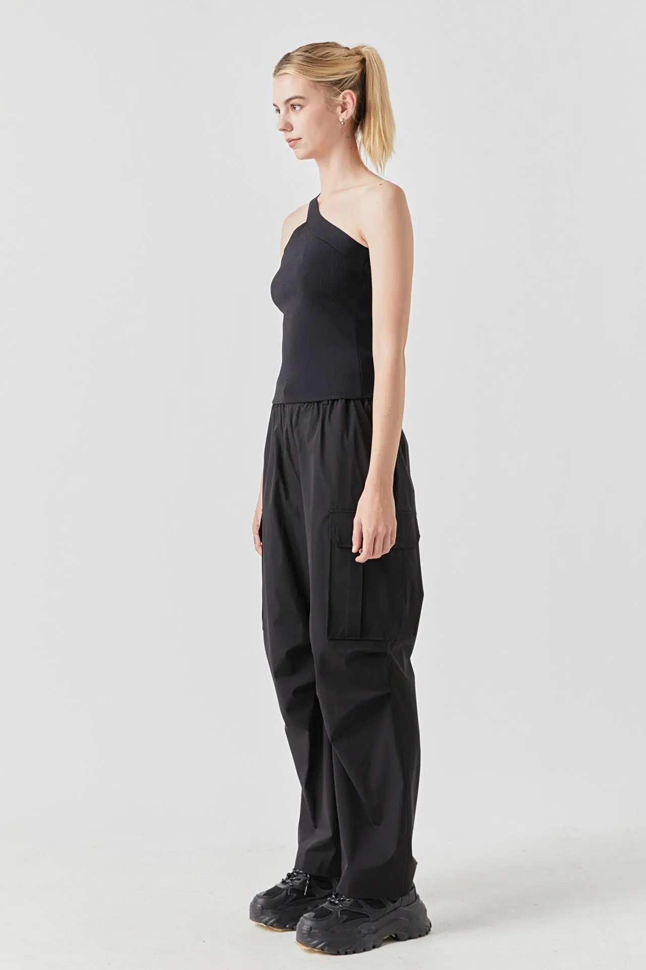 Asymmetrical One-Shoulder Knit Tank Top sold by Endless Rose product image thumbnail 5