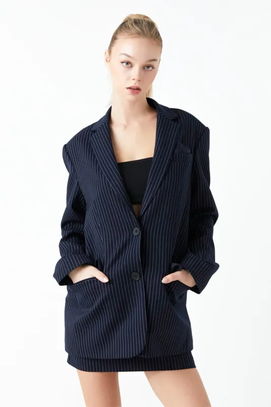 Pin Stripe Oversized Jacket sold by Endless Rose