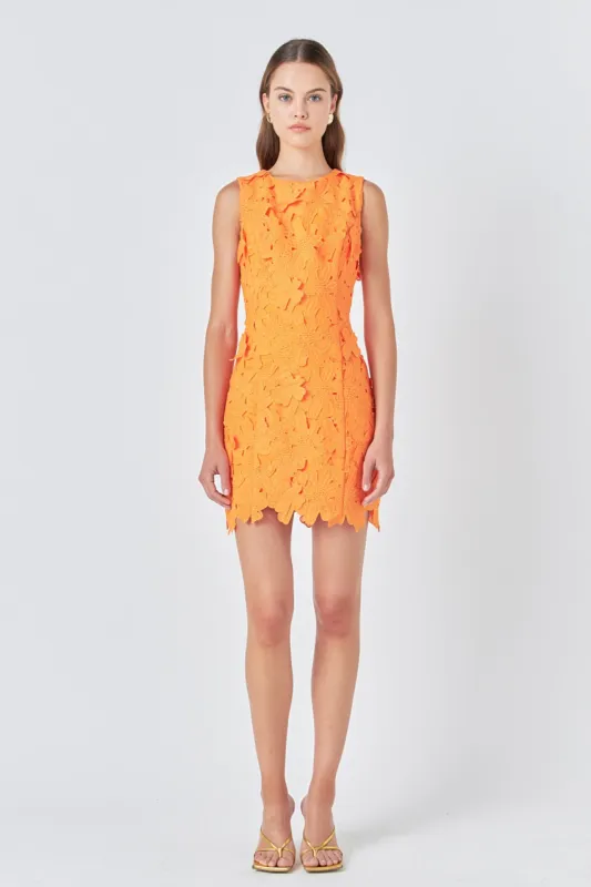 Floral Embroidered Mini Dress sold by Endless Rose