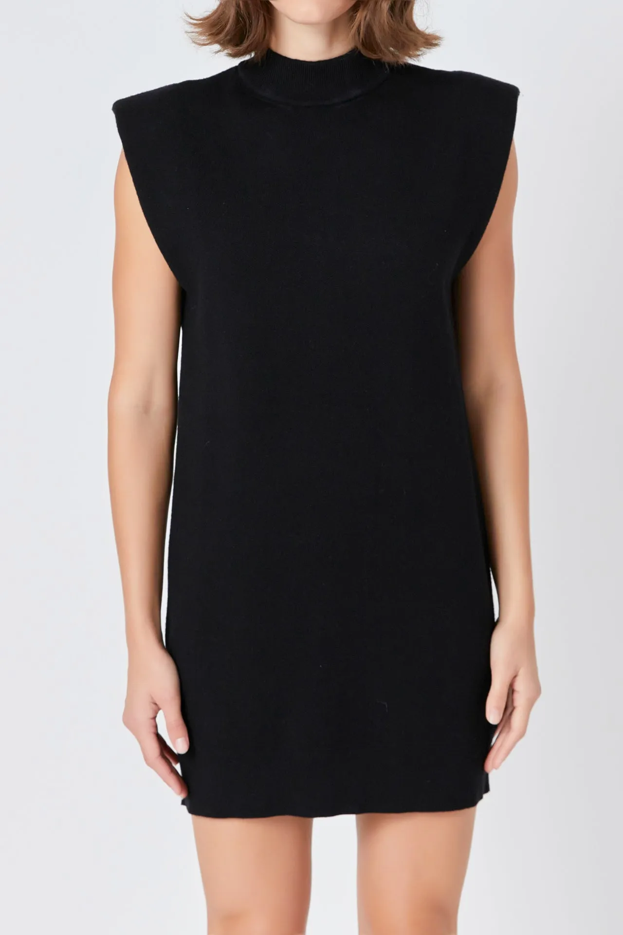 Mock Neck Sleeveless Knit Mini Dress sold by Endless Rose product image thumbnail 2